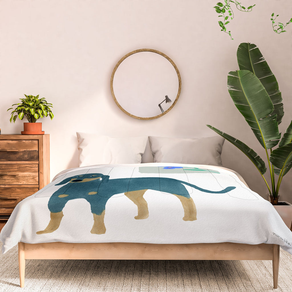 norarikka Dog and a Mini HalfRound Window Comforter