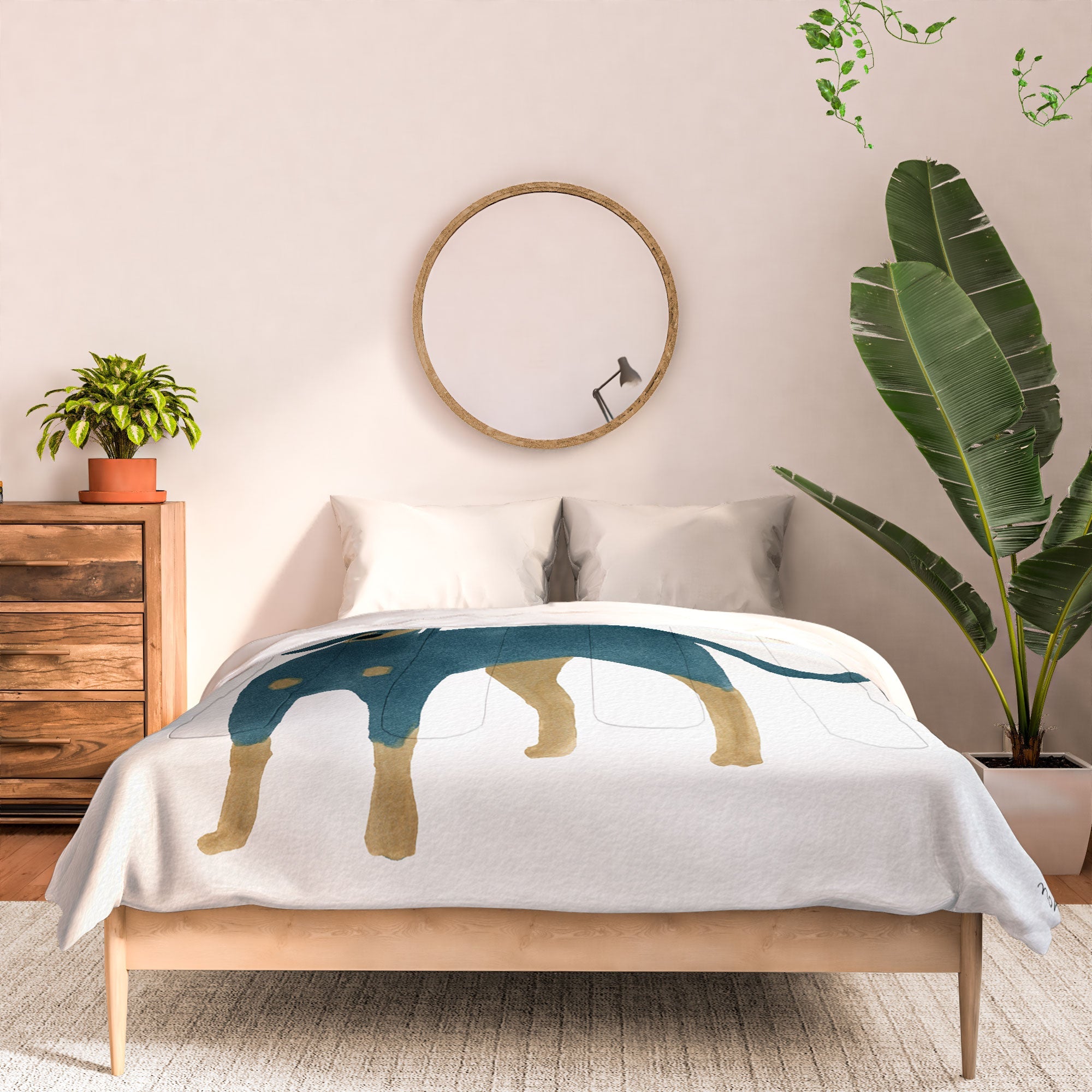 norarikka Dog and a Mini HalfRound Window Comforter