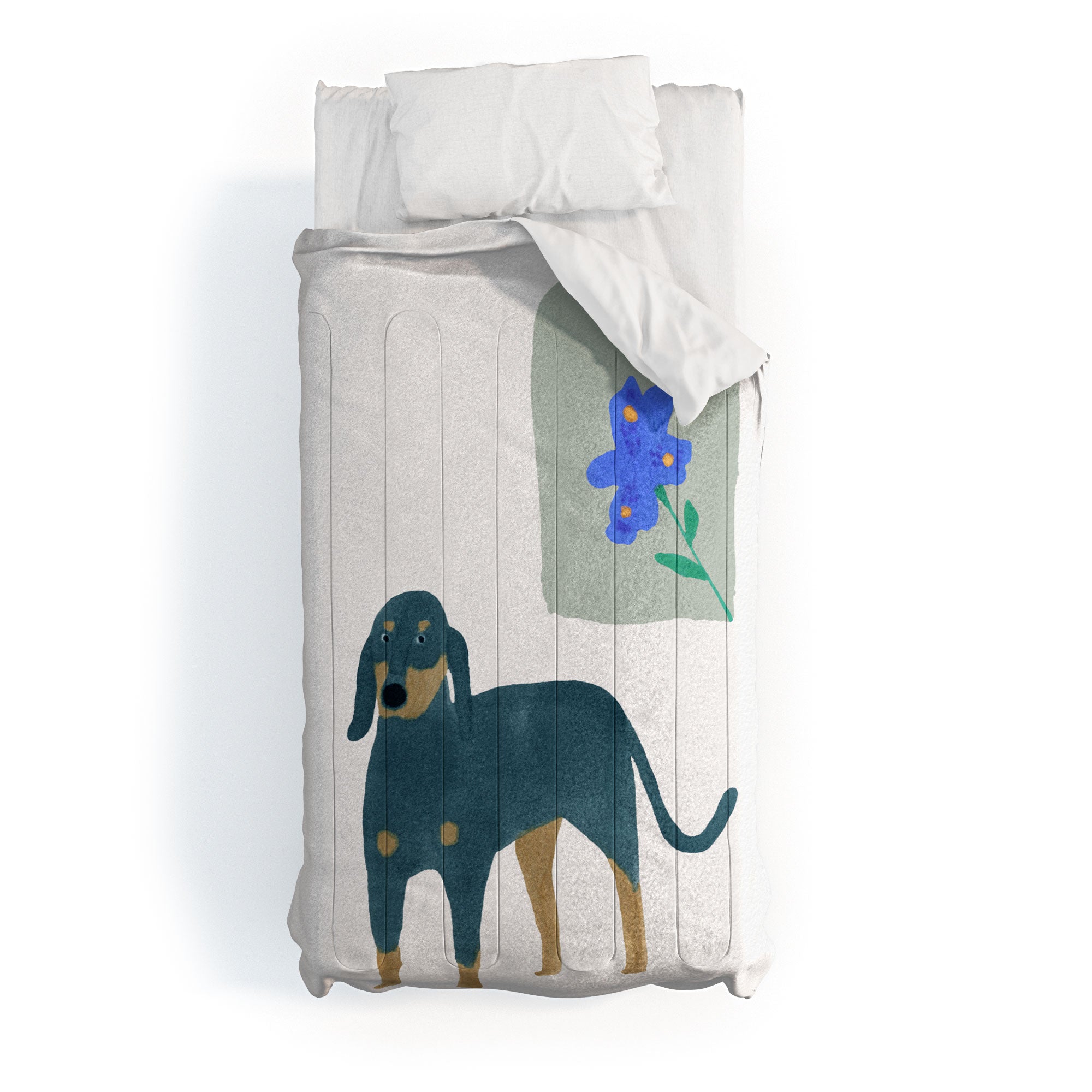 norarikka Dog and a Mini HalfRound Window Comforter