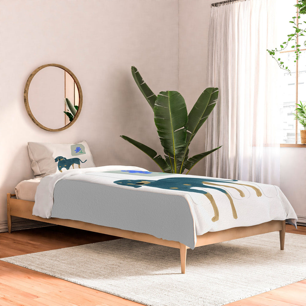 norarikka Dog and a Mini HalfRound Window Comforter
