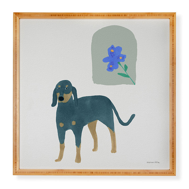 norarikka Dog and a Mini HalfRound Window Framed Wall Art