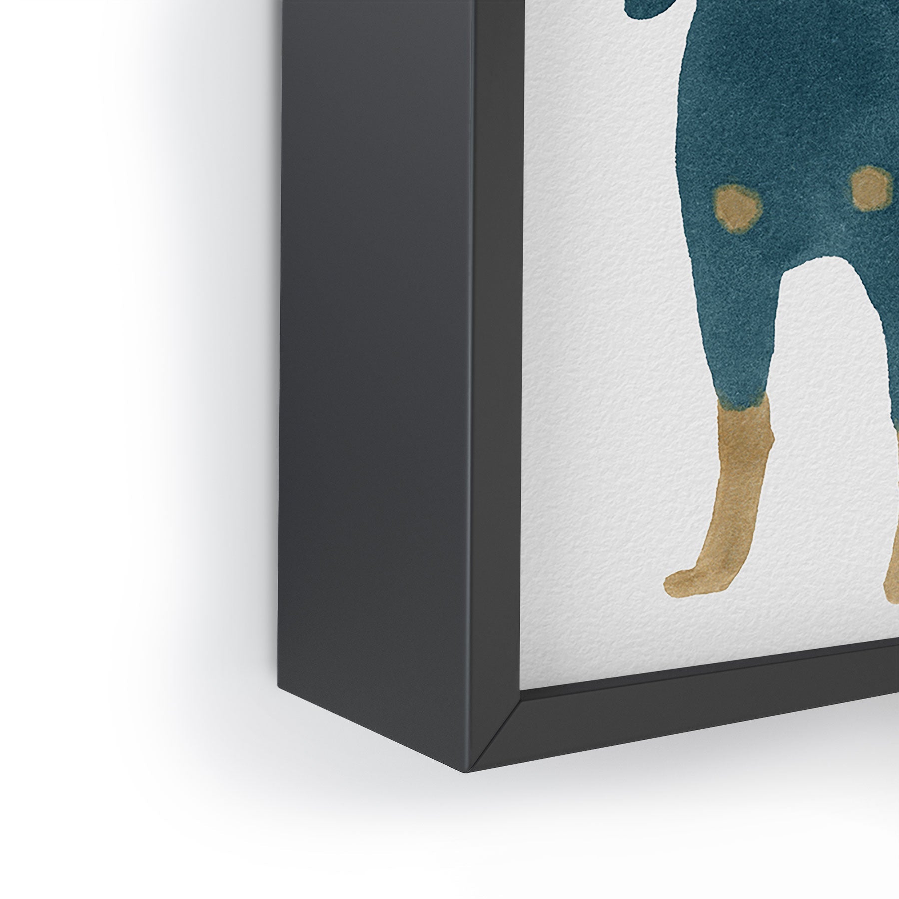 norarikka Dog and a Mini HalfRound Window Framed Mini Art Print