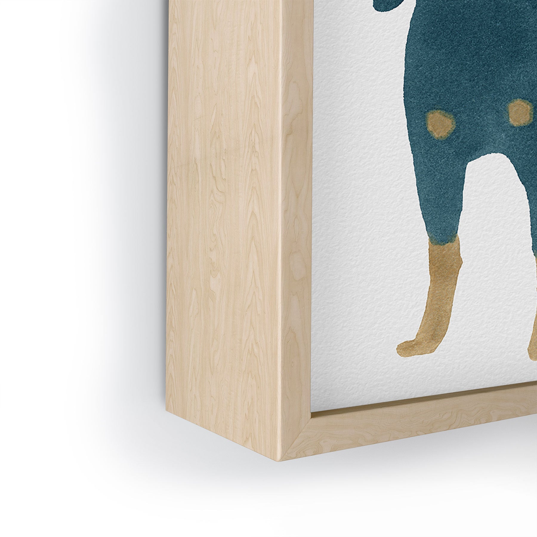 norarikka Dog and a Mini HalfRound Window Framed Mini Art Print