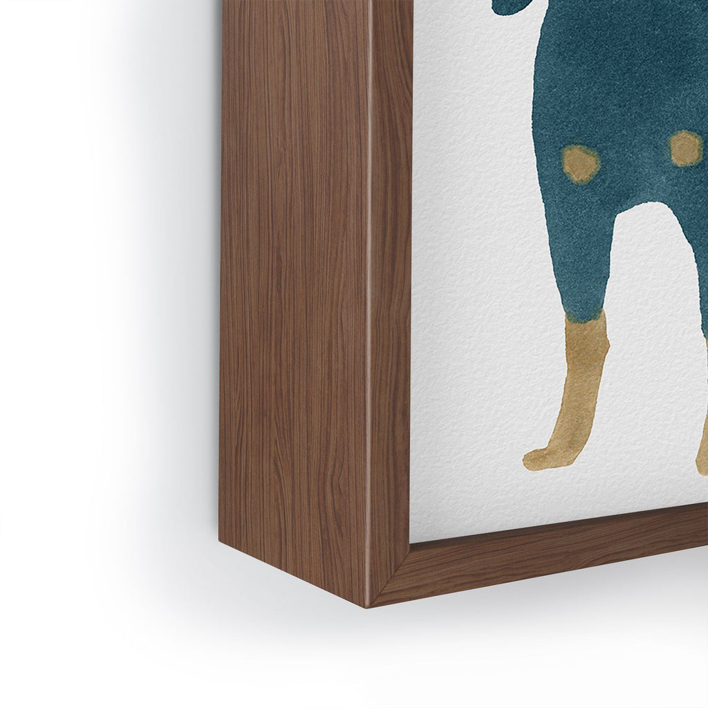 norarikka Dog and a Mini HalfRound Window Framed Mini Art Print