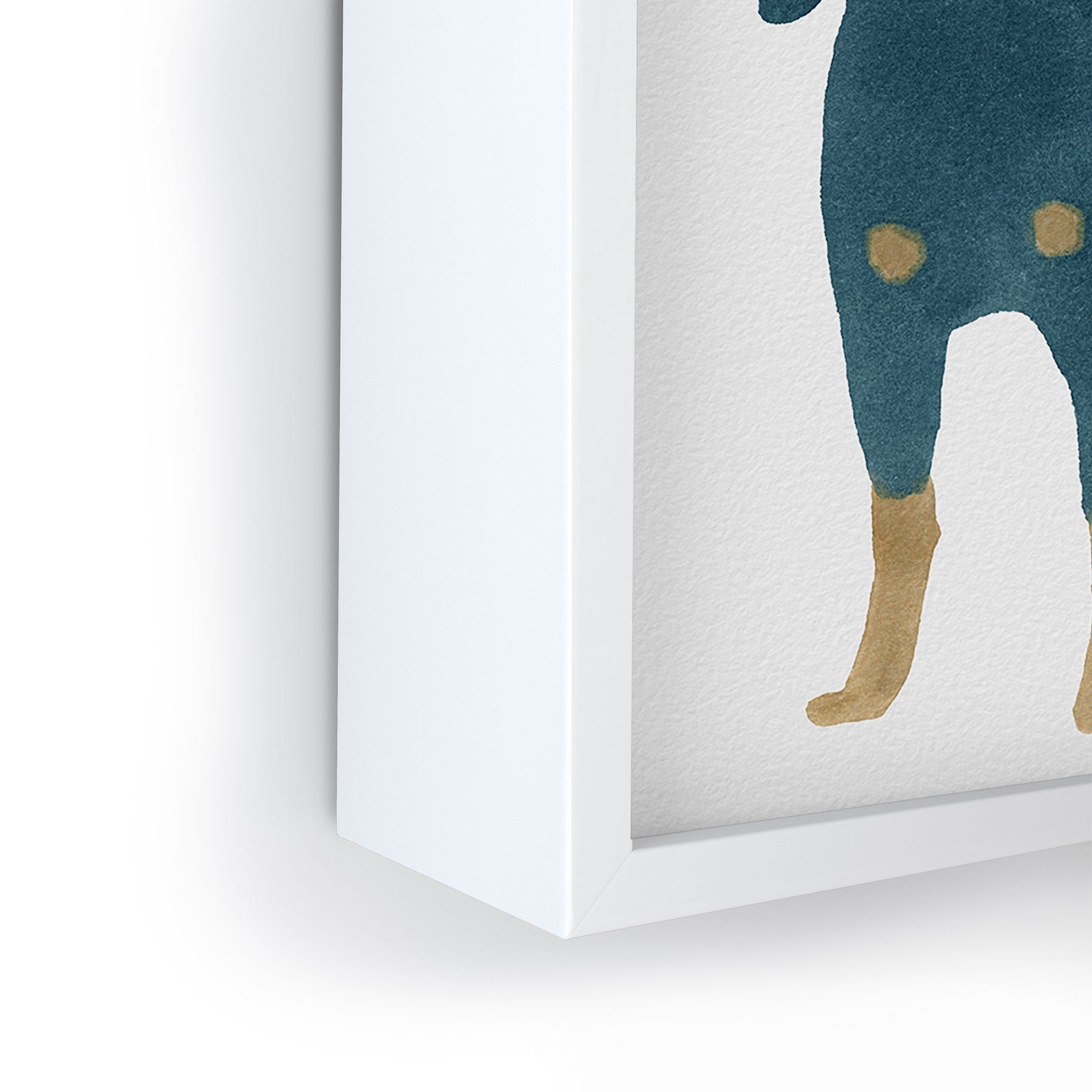 norarikka Dog and a Mini HalfRound Window Framed Mini Art Print