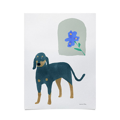 norarikka Dog and a Mini HalfRound Window Poster