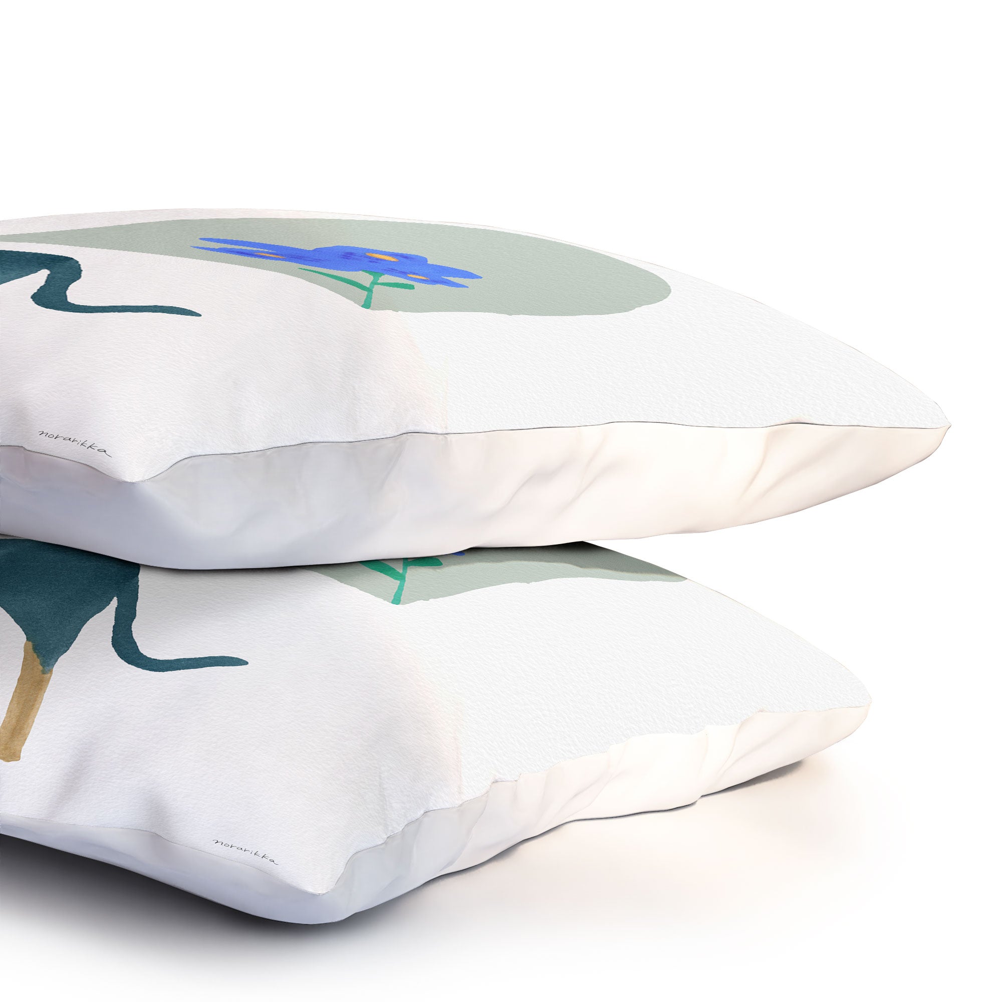 norarikka Dog and a Mini HalfRound Window Pillow Shams