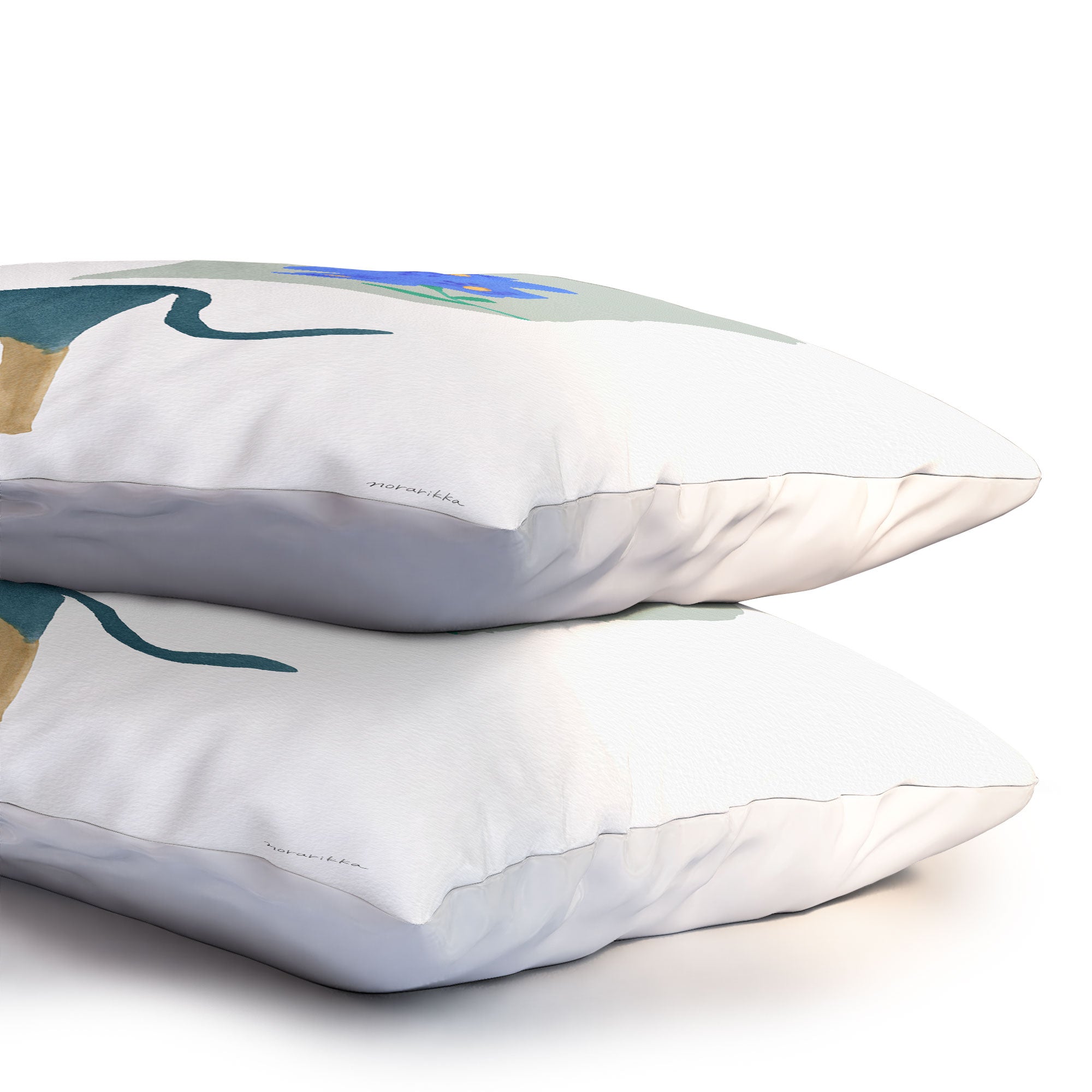 norarikka Dog and a Mini HalfRound Window Pillow Shams