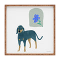 norarikka Dog and a Mini HalfRound Window Square Tray
