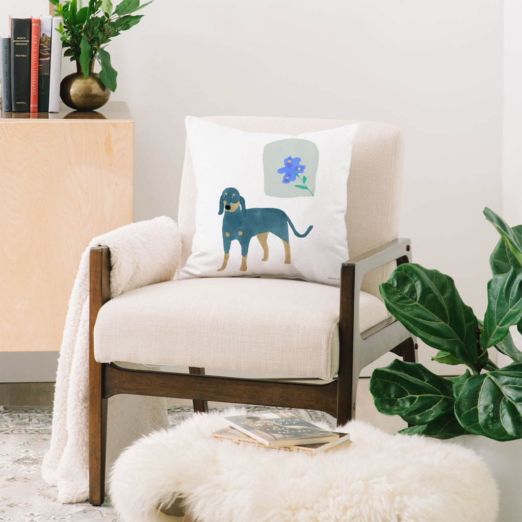 norarikka Dog and a Mini HalfRound Window Throw Pillow