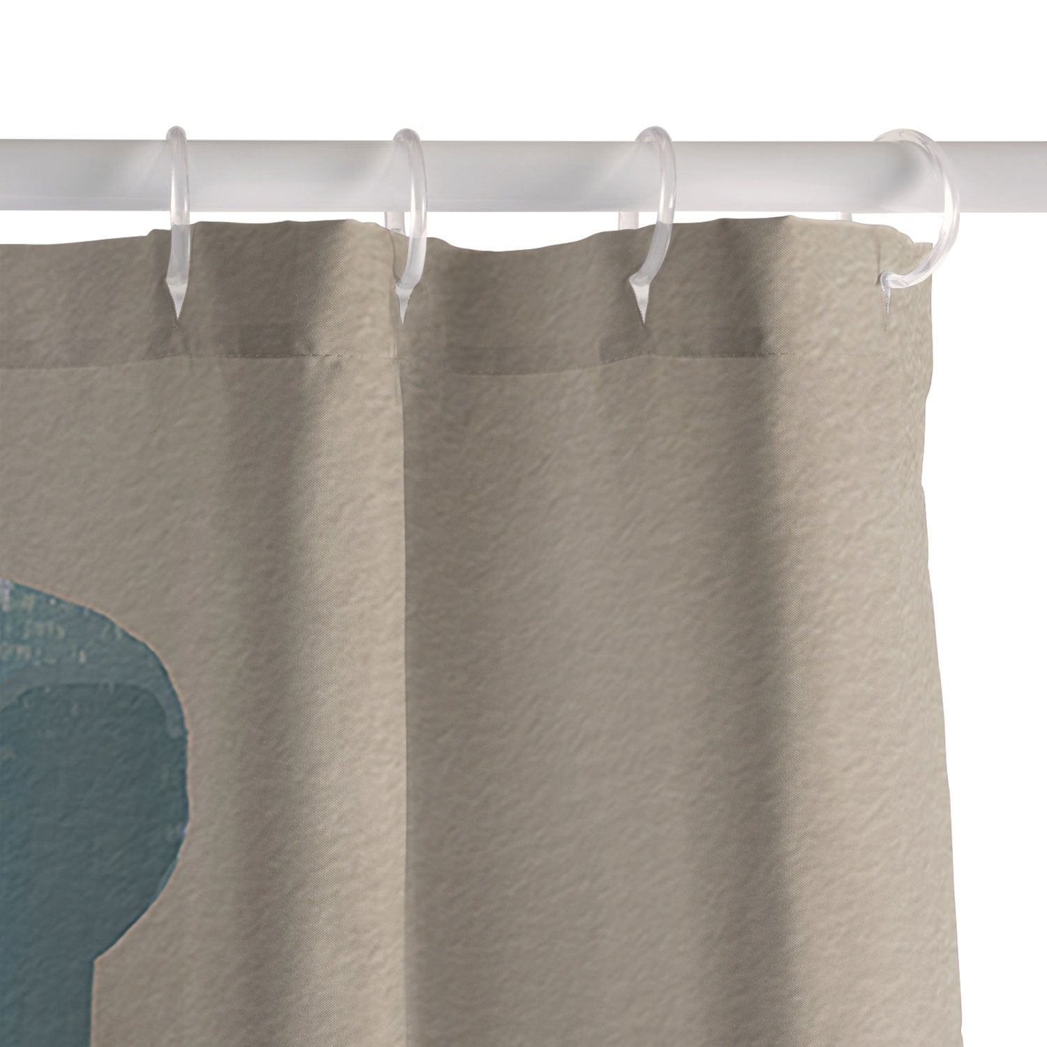 norarikka Dog and a Sofa Purple and Beige Shower Curtain