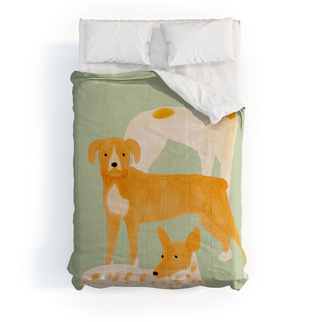 norarikka Three Dogs Lined Up Comforter