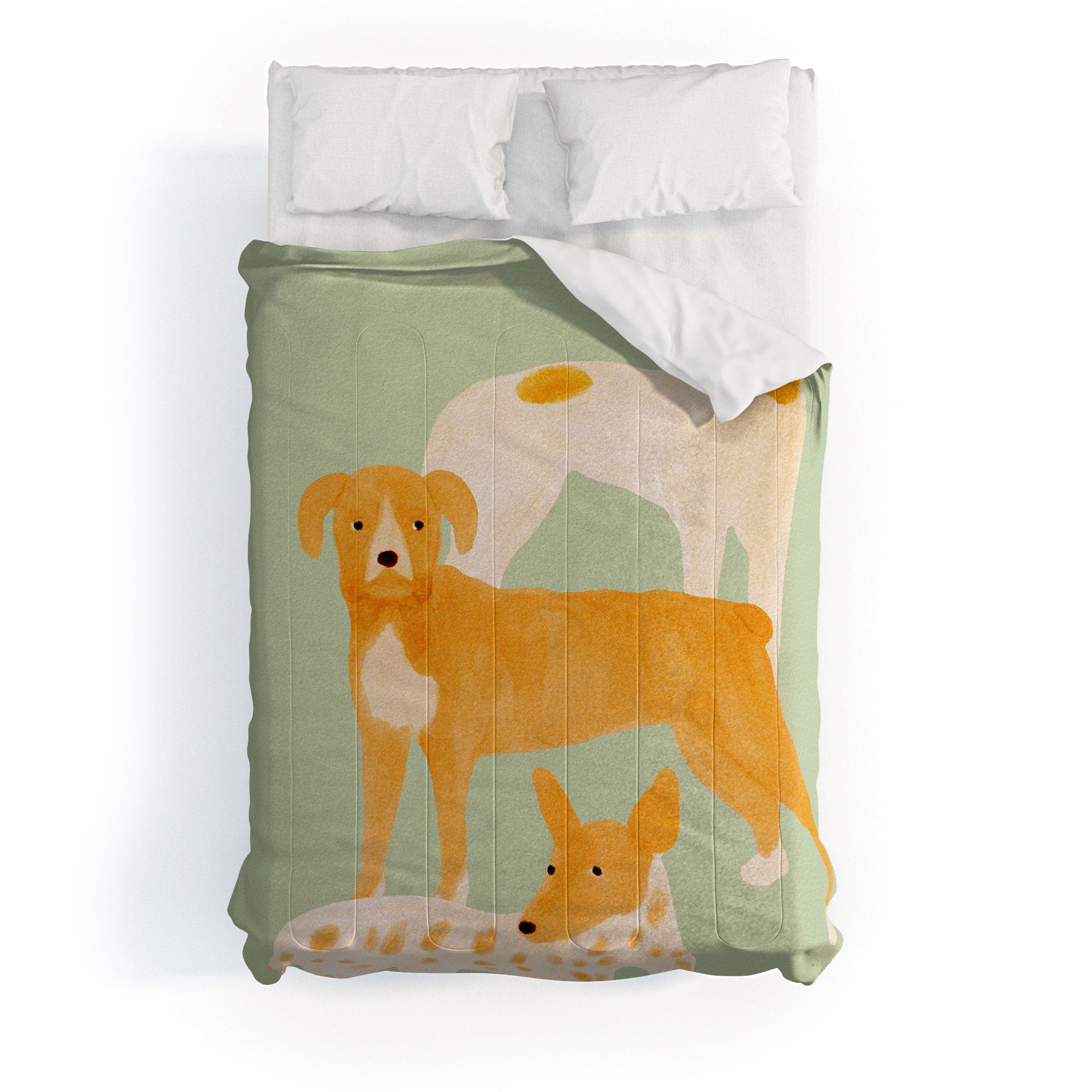 norarikka Three Dogs Lined Up Comforter