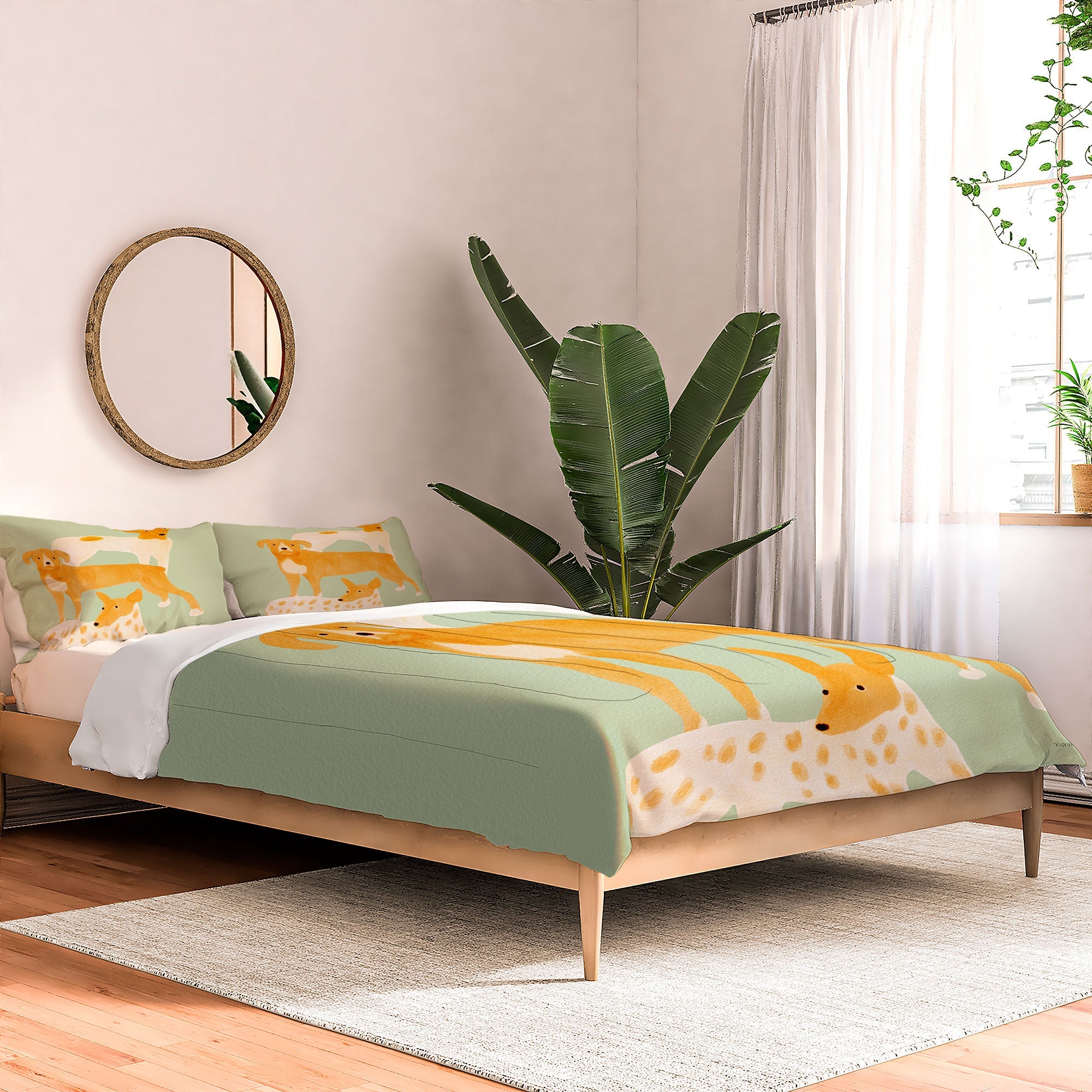 norarikka Three Dogs Lined Up Comforter