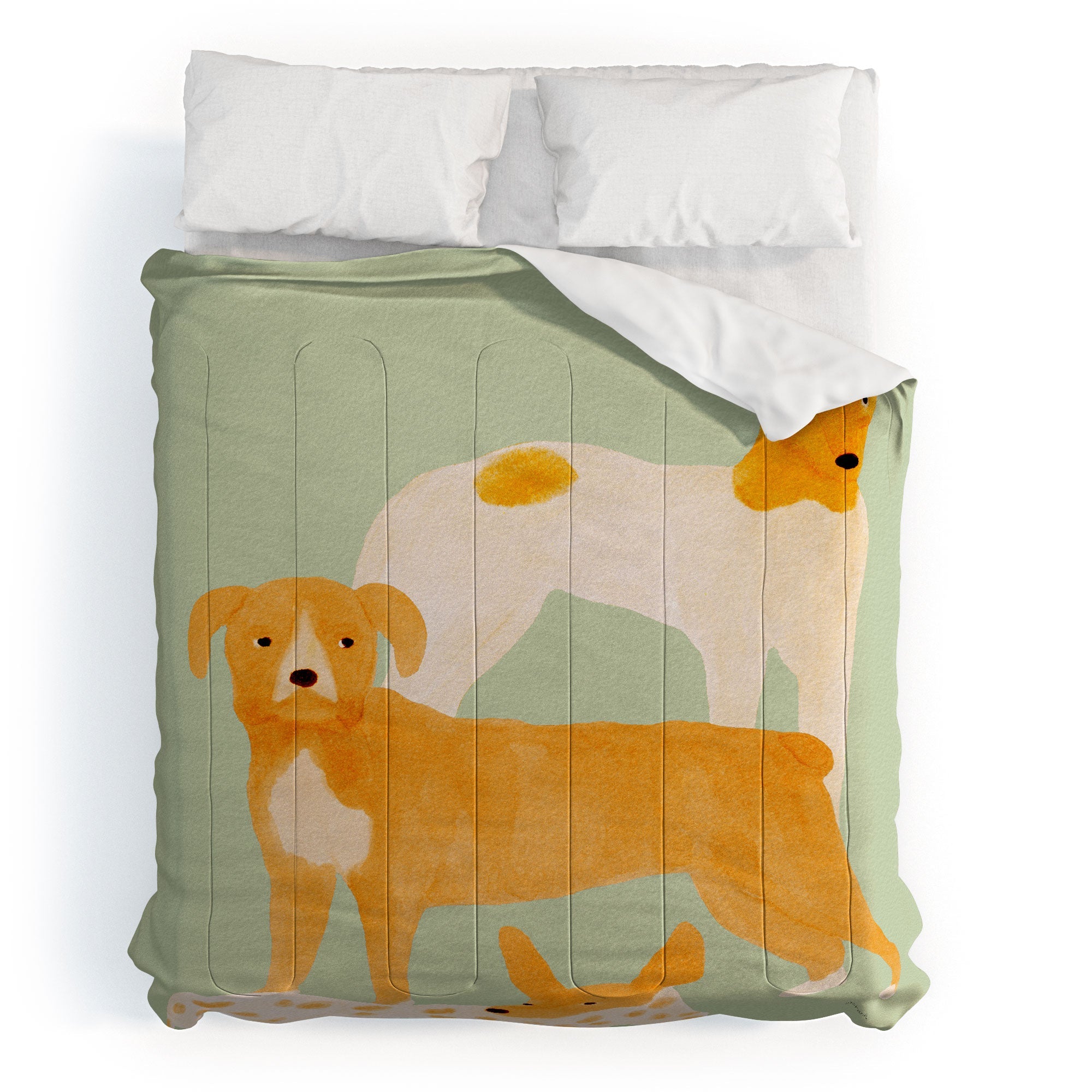 norarikka Three Dogs Lined Up Comforter