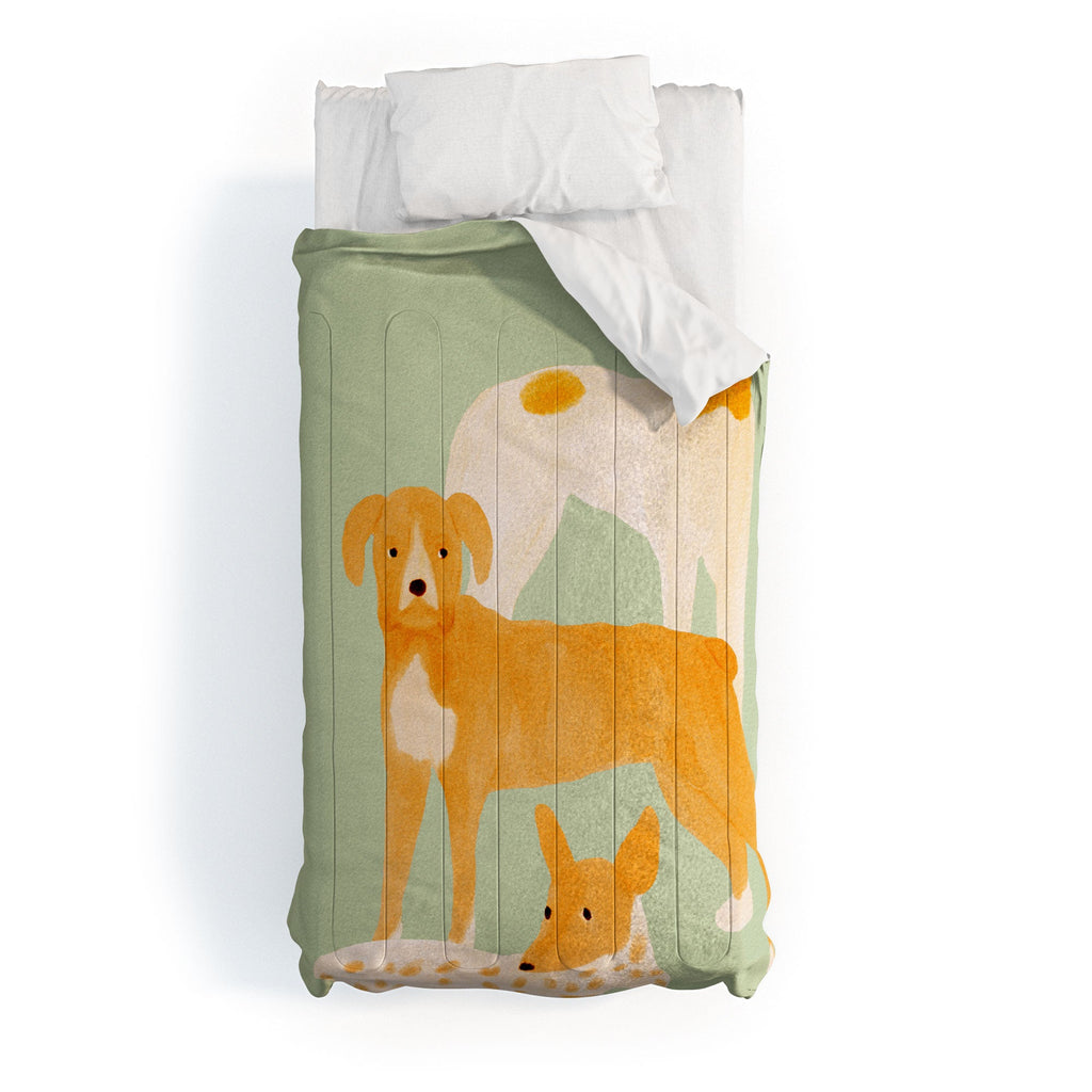 norarikka Three Dogs Lined Up Comforter