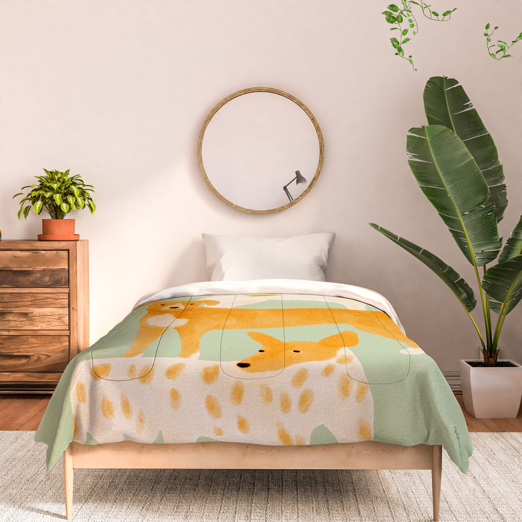 norarikka Three Dogs Lined Up Comforter
