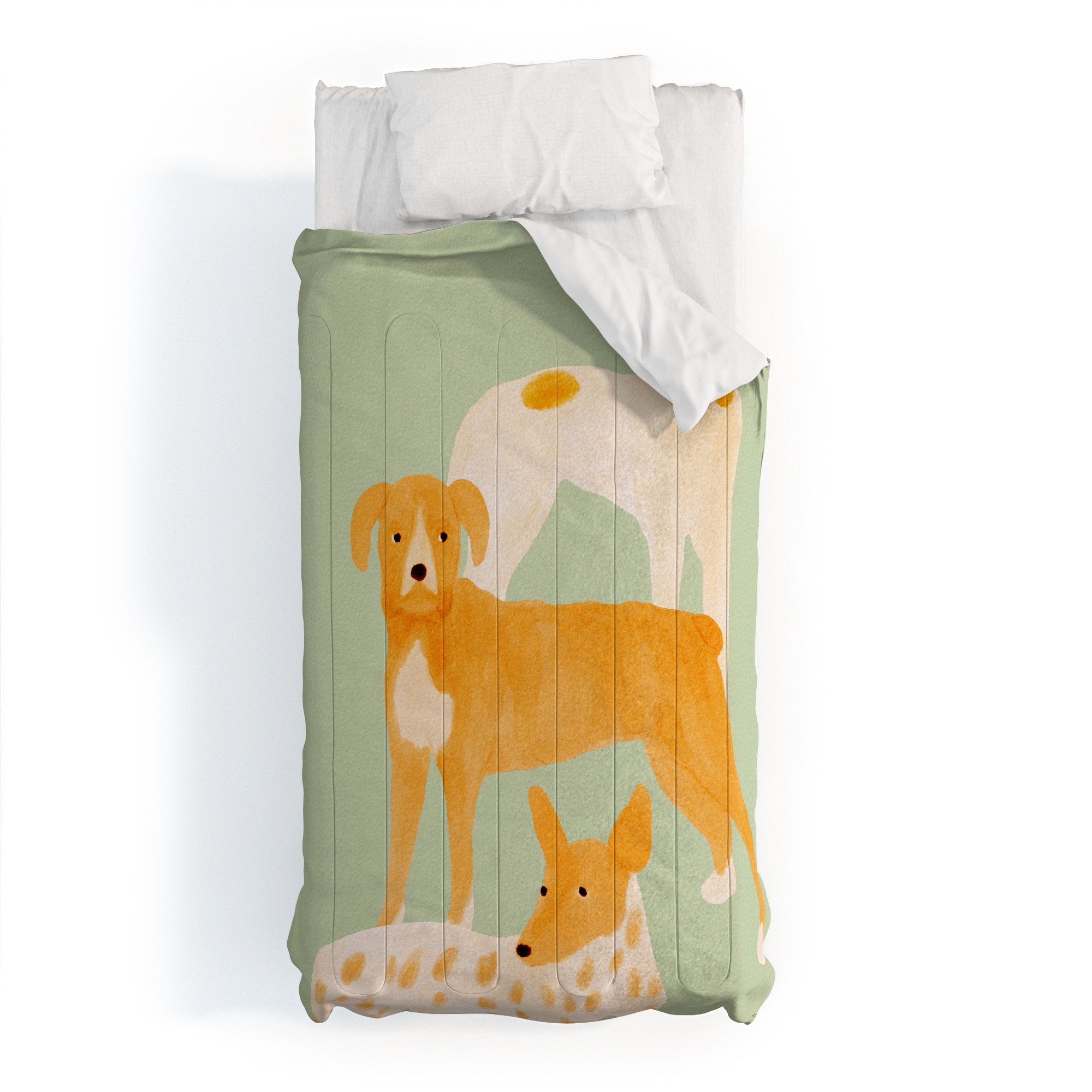 norarikka Three Dogs Lined Up Comforter