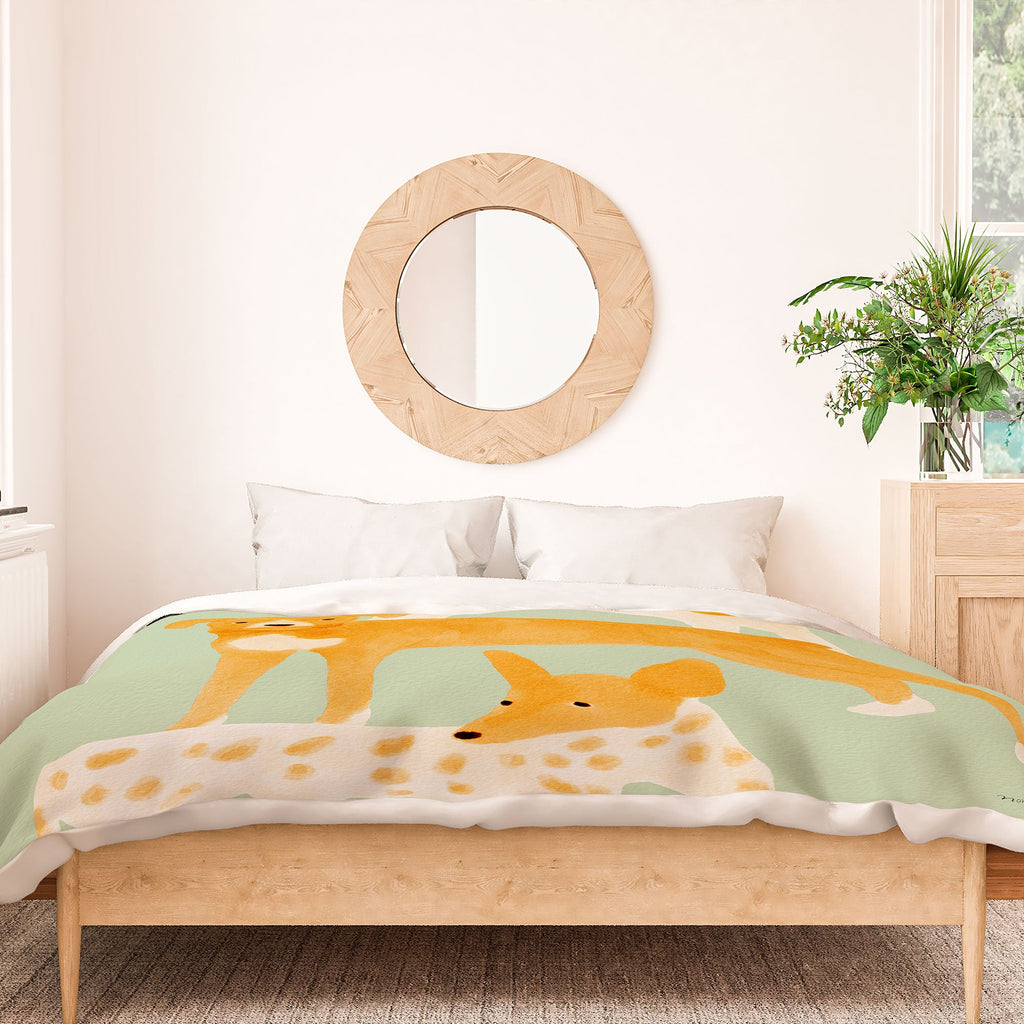 norarikka Three Dogs Lined Up Duvet Cover