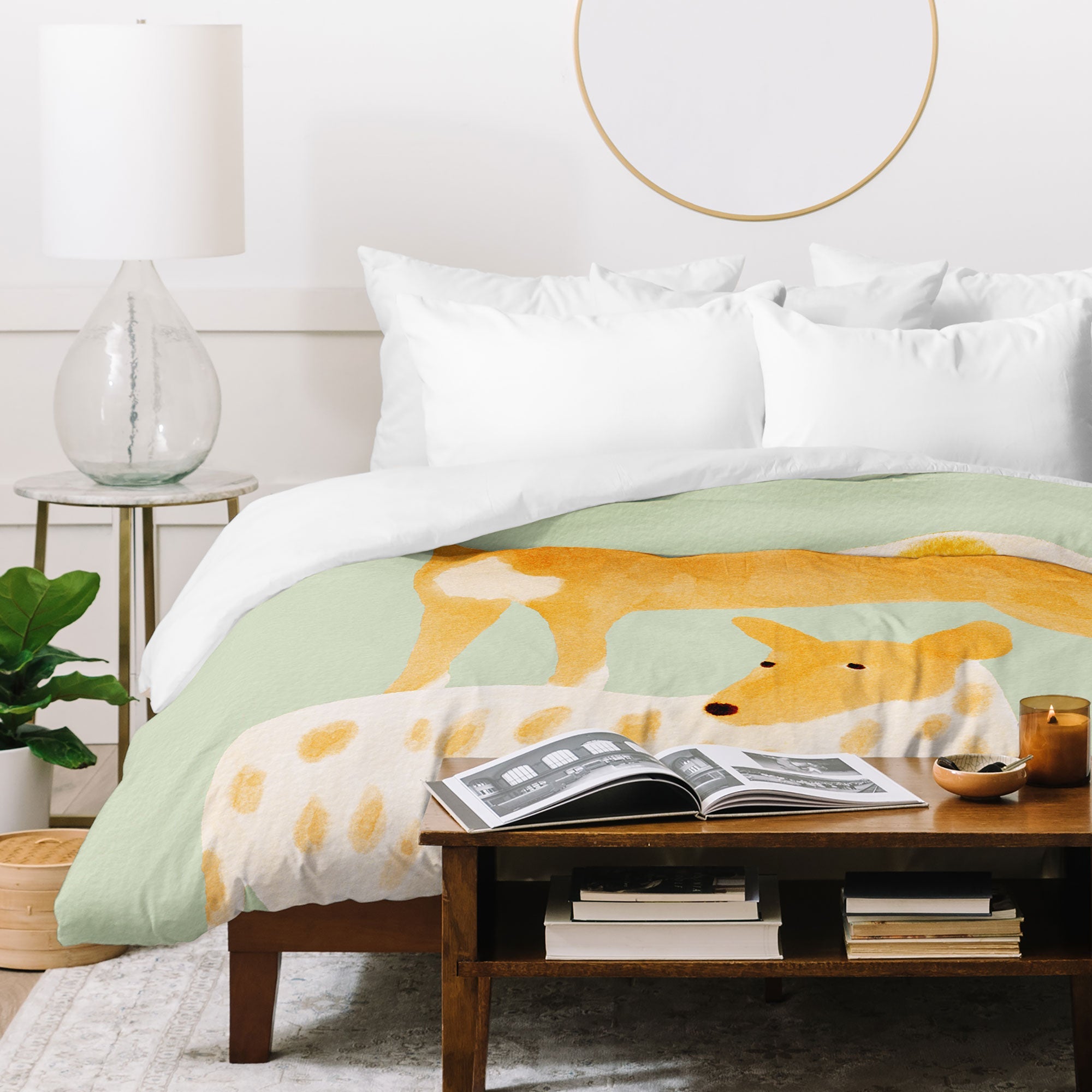 norarikka Three Dogs Lined Up Duvet Cover