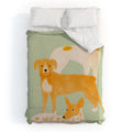 norarikka Three Dogs Lined Up Duvet Cover