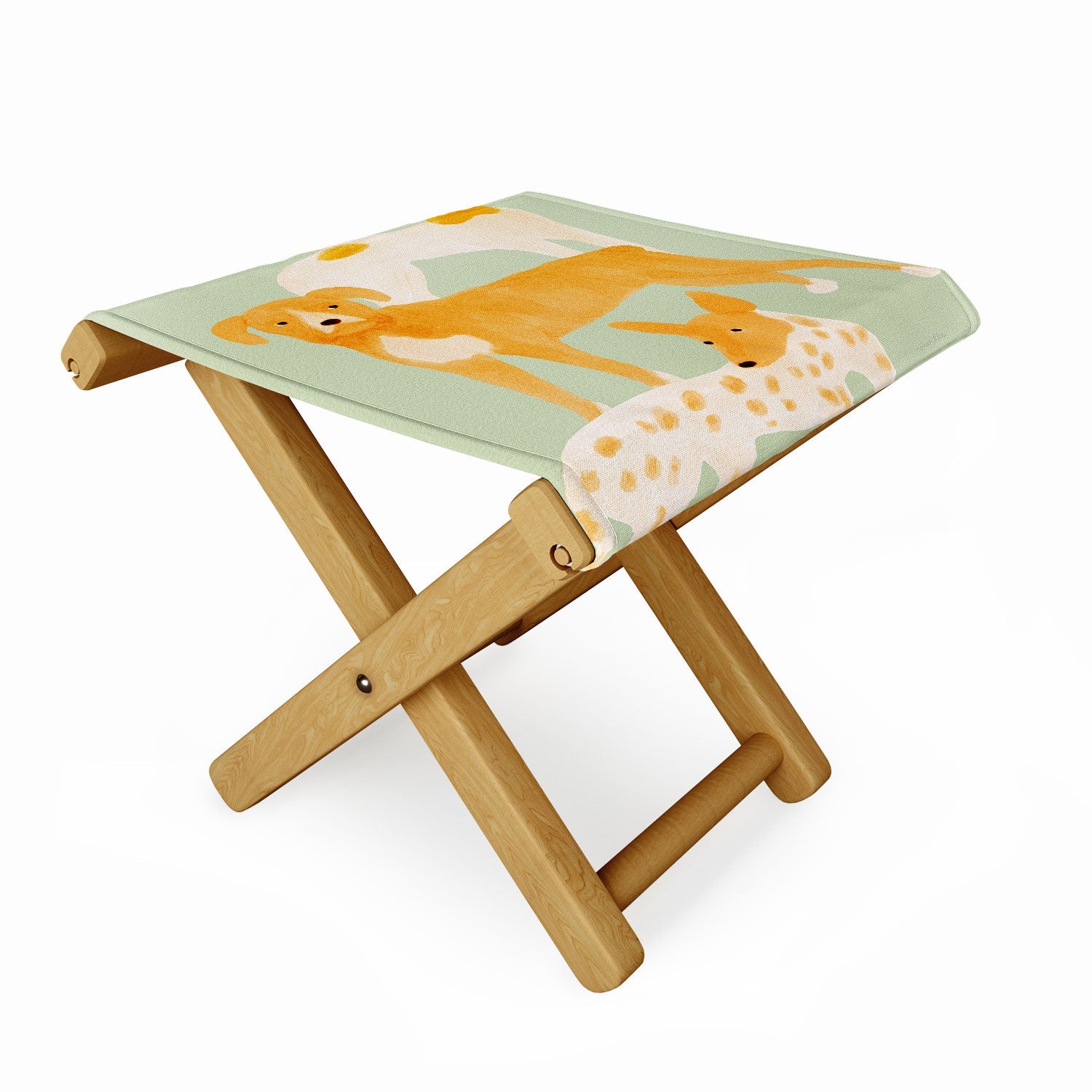 norarikka Three Dogs Lined Up Folding Stool