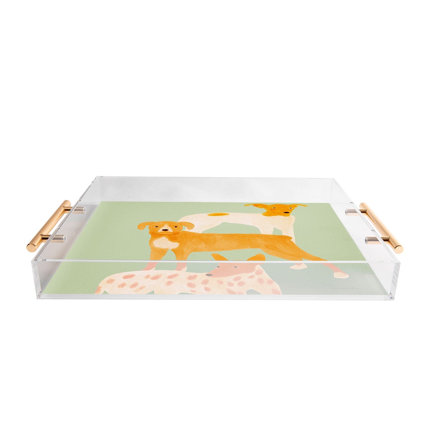 norarikka Three Dogs Lined Up Acrylic Tray