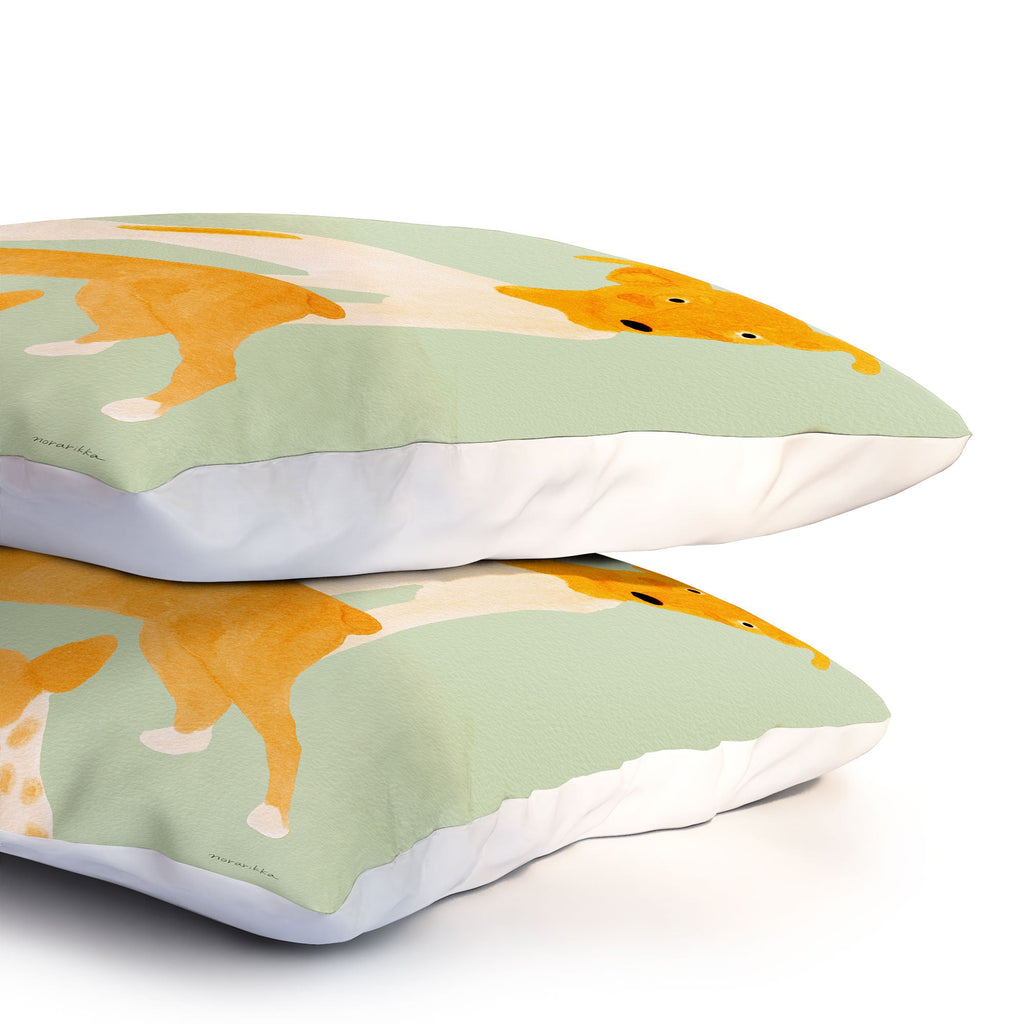norarikka Three Dogs Lined Up Pillow Shams