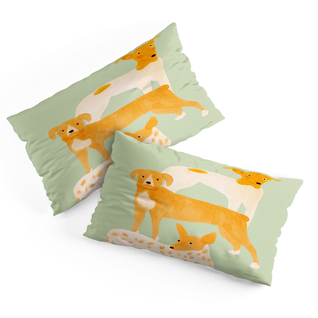 norarikka Three Dogs Lined Up Pillow Shams