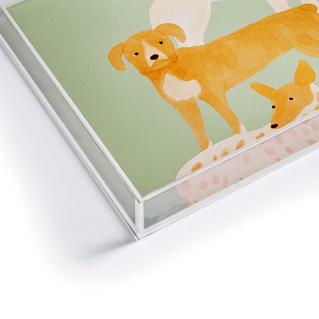 norarikka Three Dogs Lined Up Acrylic Tray