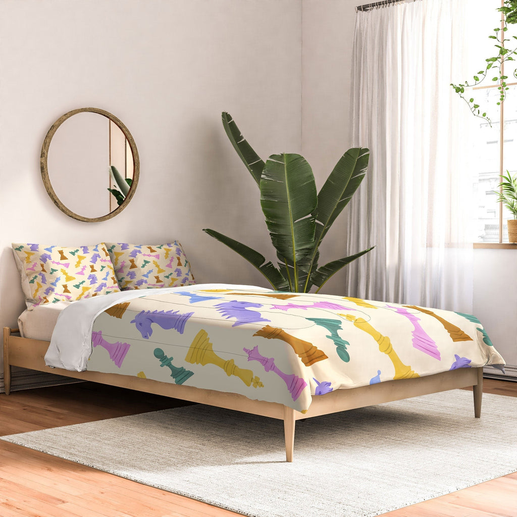 Design by Spark Chess Game Pieces Comforter