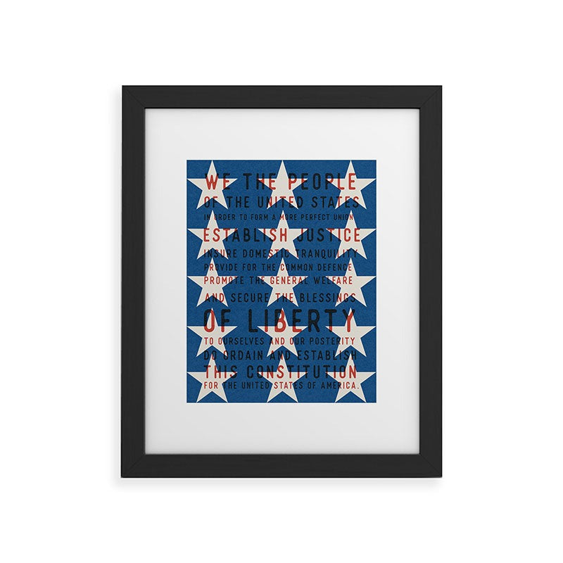 DENY Designs Starred Preamble Framed Art Print