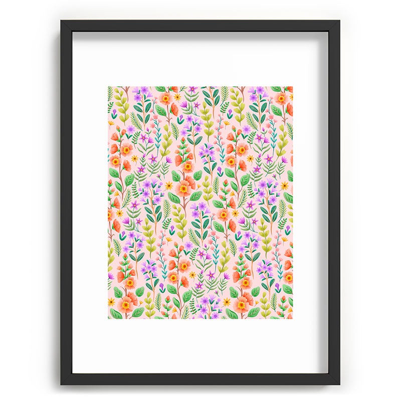 Pimlada Phuapradit Ditsy Spring Floral Recessed Framing Rectangle