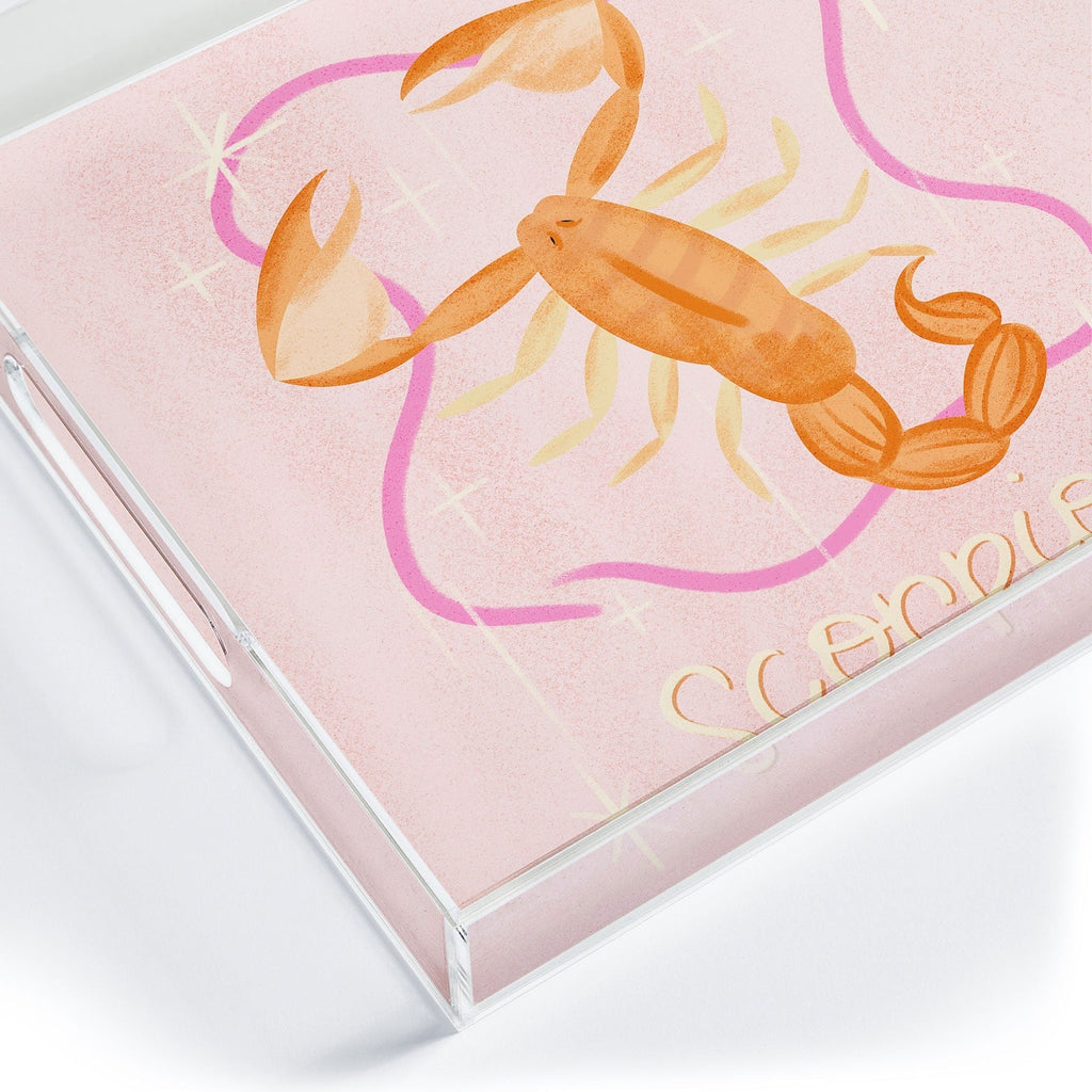 Little Om Zodiac Sign Scorpio Acrylic Tray