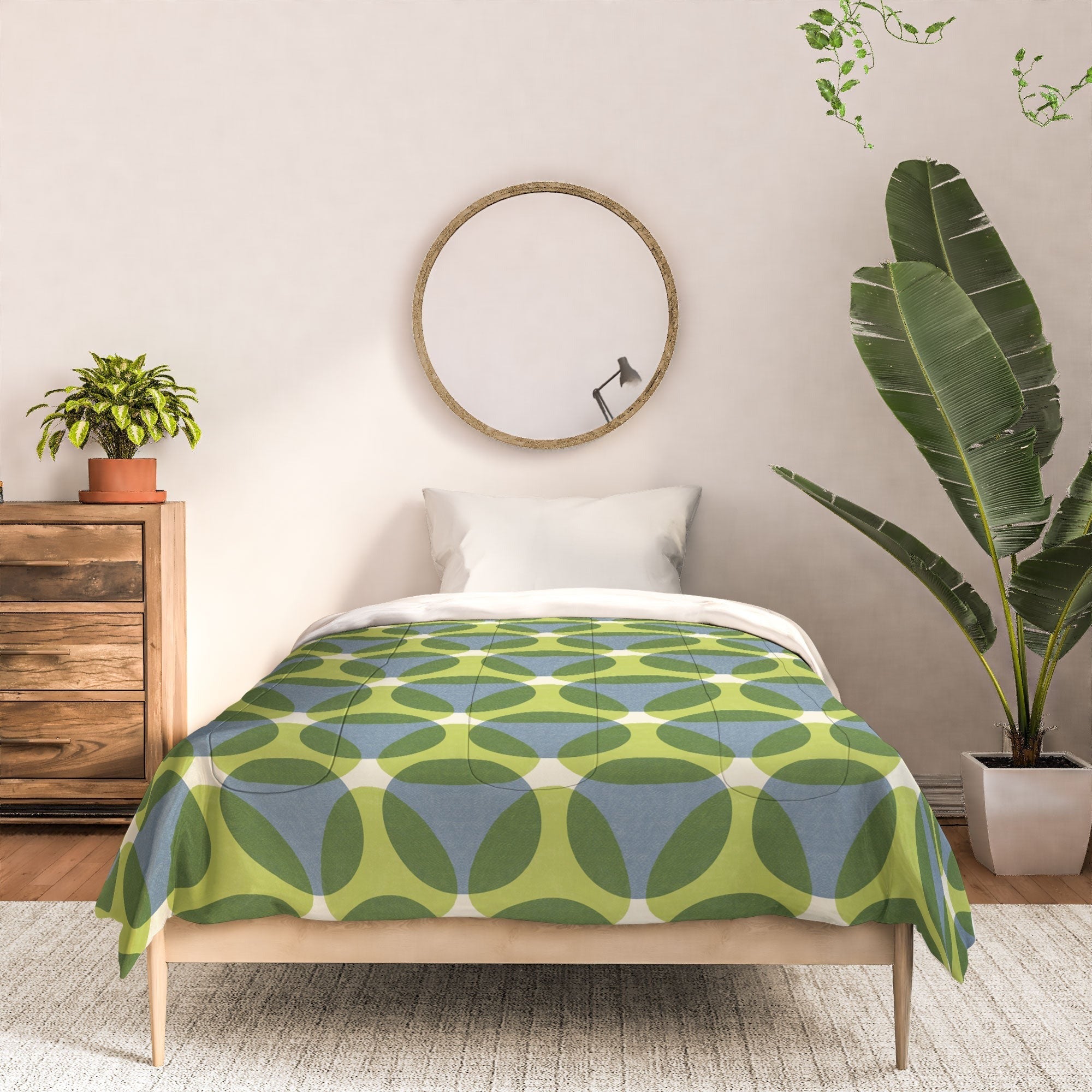 Marta Barragan Camarasa Stylish Retro Circle Comforter