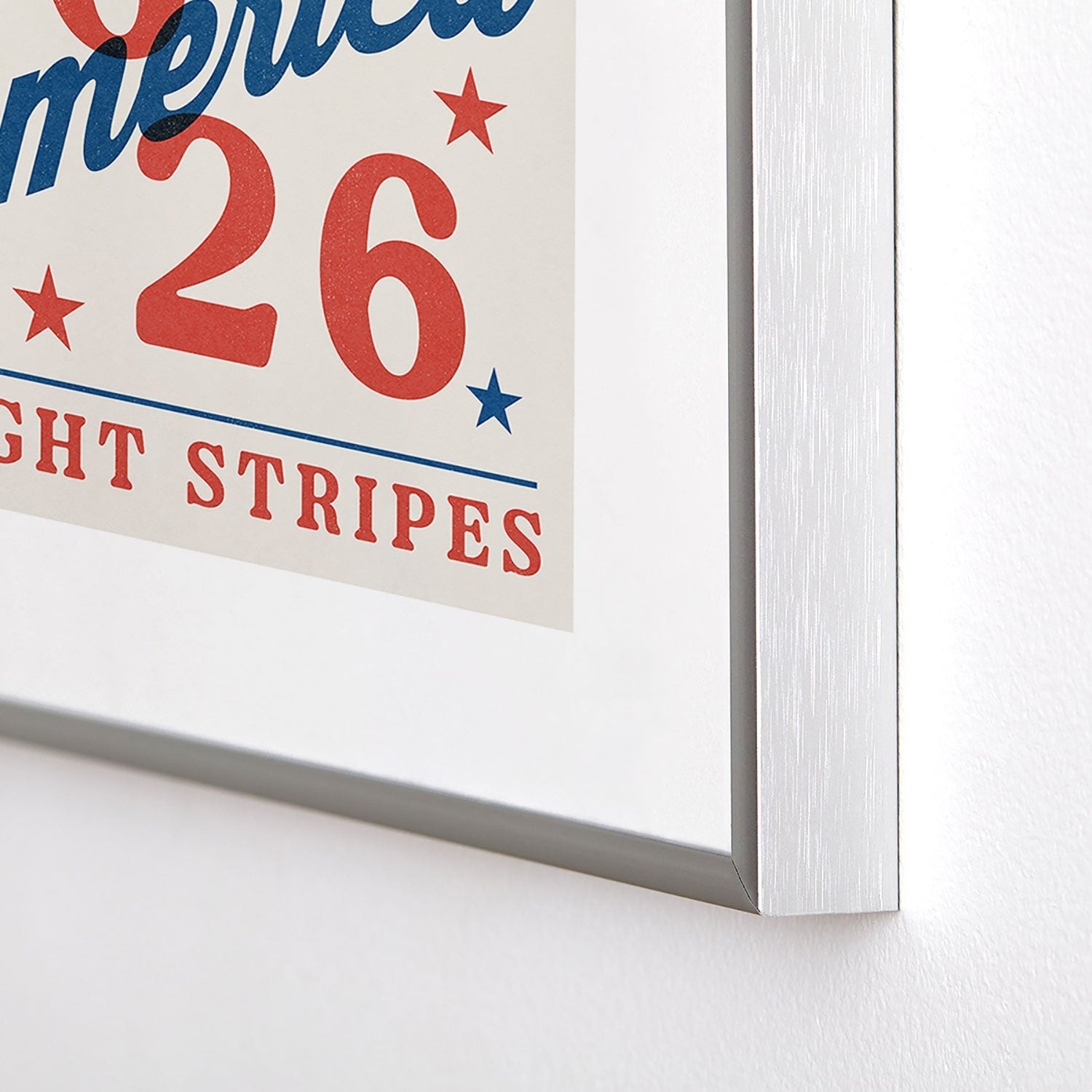 DENY Designs Bright Stars Bright Stripes Metal Framed Art Print