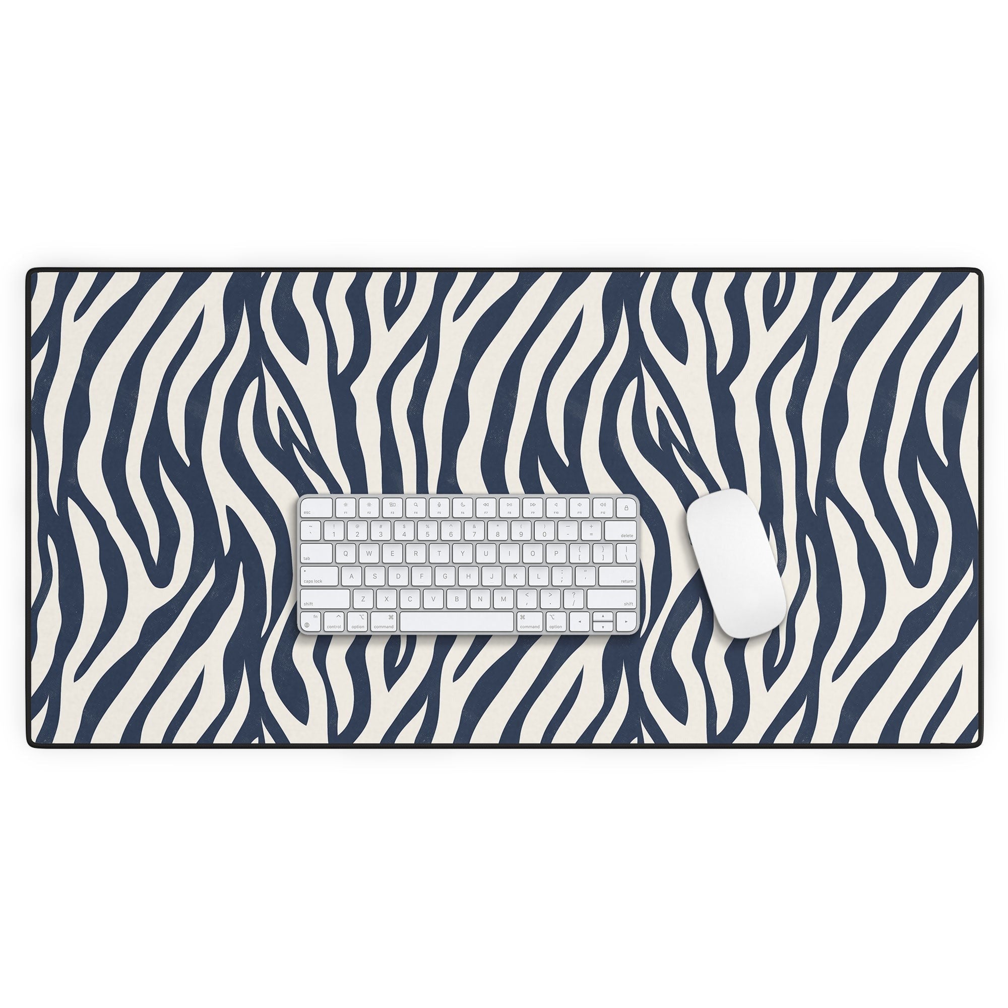 Avenie BR Navy Tiger Stripes Desk Mat