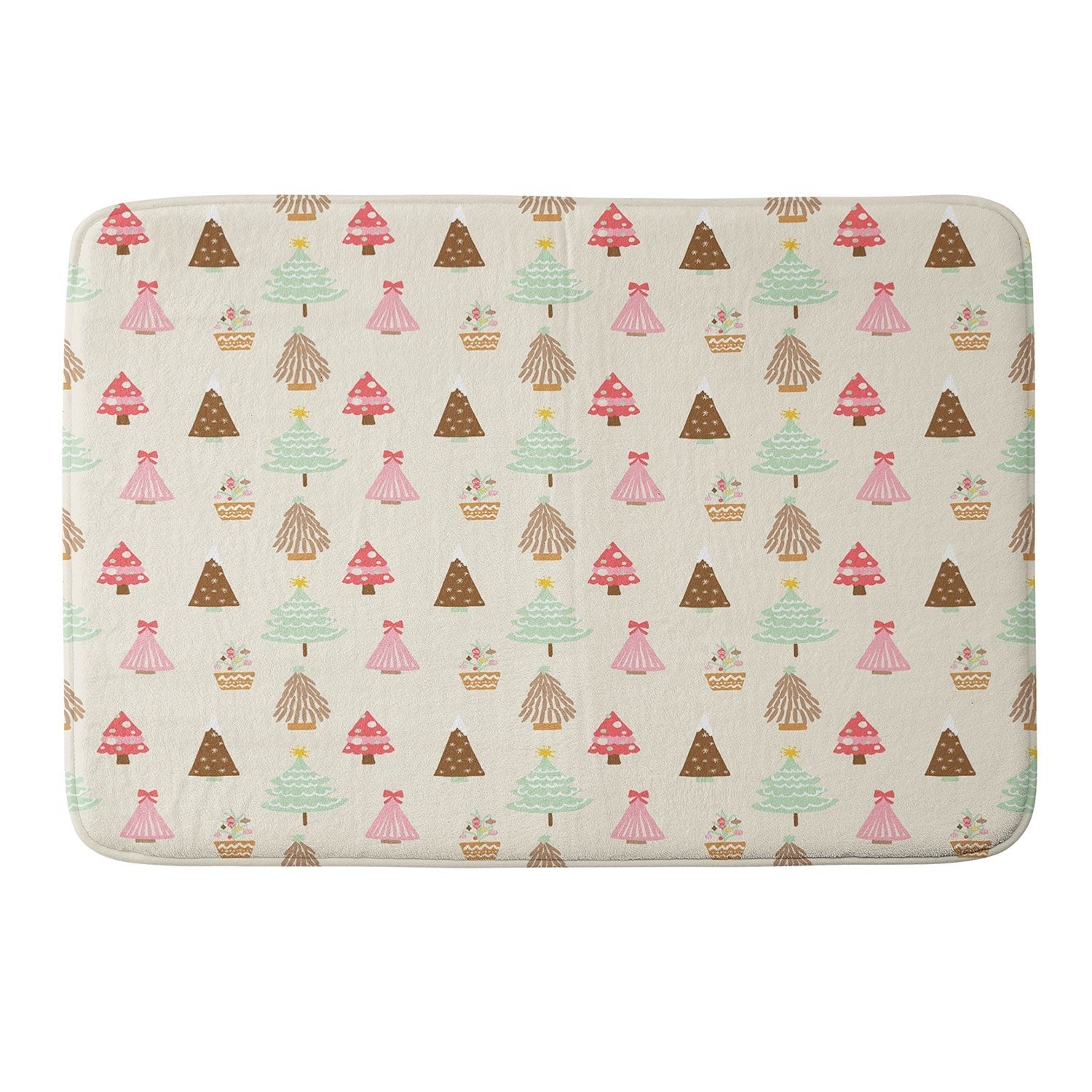 Design by Spark Christmas Tree Delight Memory Foam Bath Mat