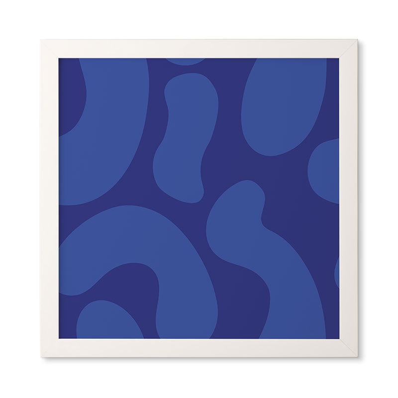 Camilla Foss Blue Pebble Framed Wall Art