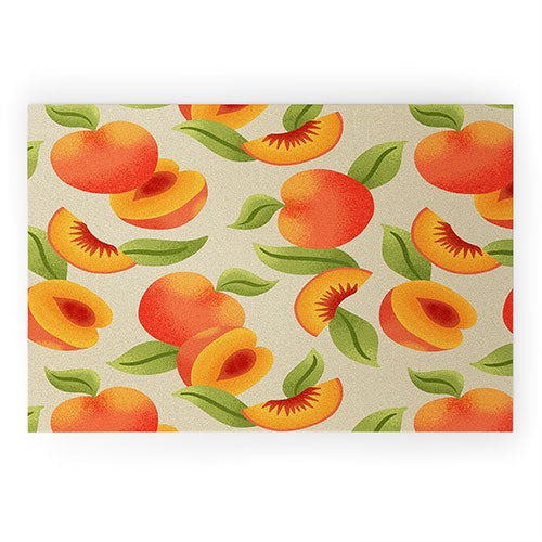 Jessica Molina Peach Pattern Welcome Mat