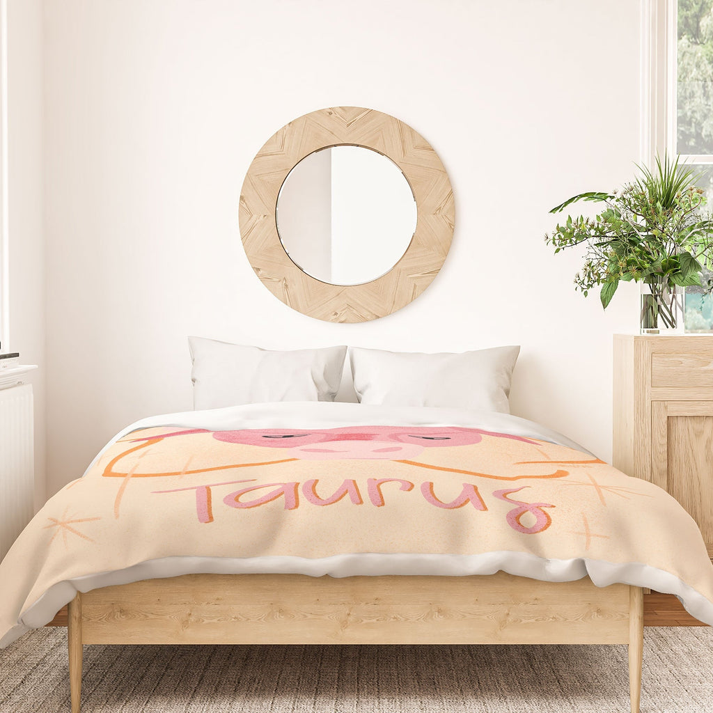 Little Om Zodiac Sign Taurus Duvet Cover