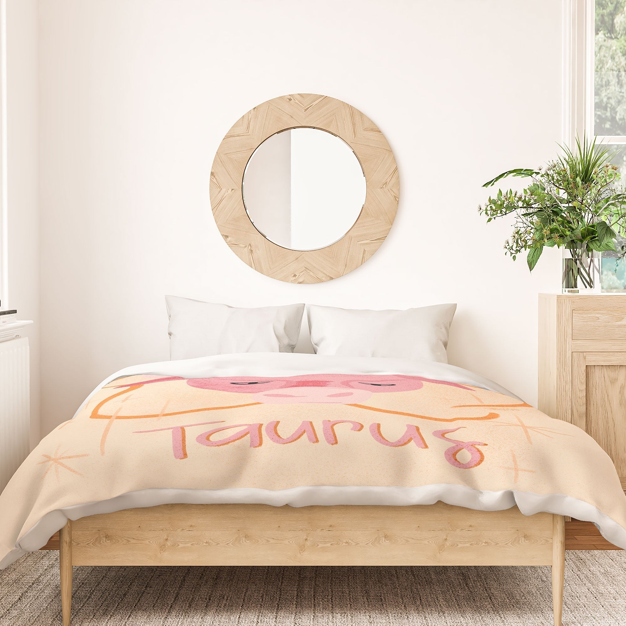 Little Om Zodiac Sign Taurus Duvet Cover