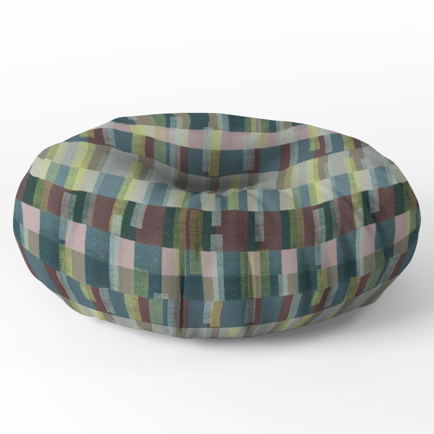 Marta Barragan Camarasa Dynamic Linear Blocks Floor Pillow Round
