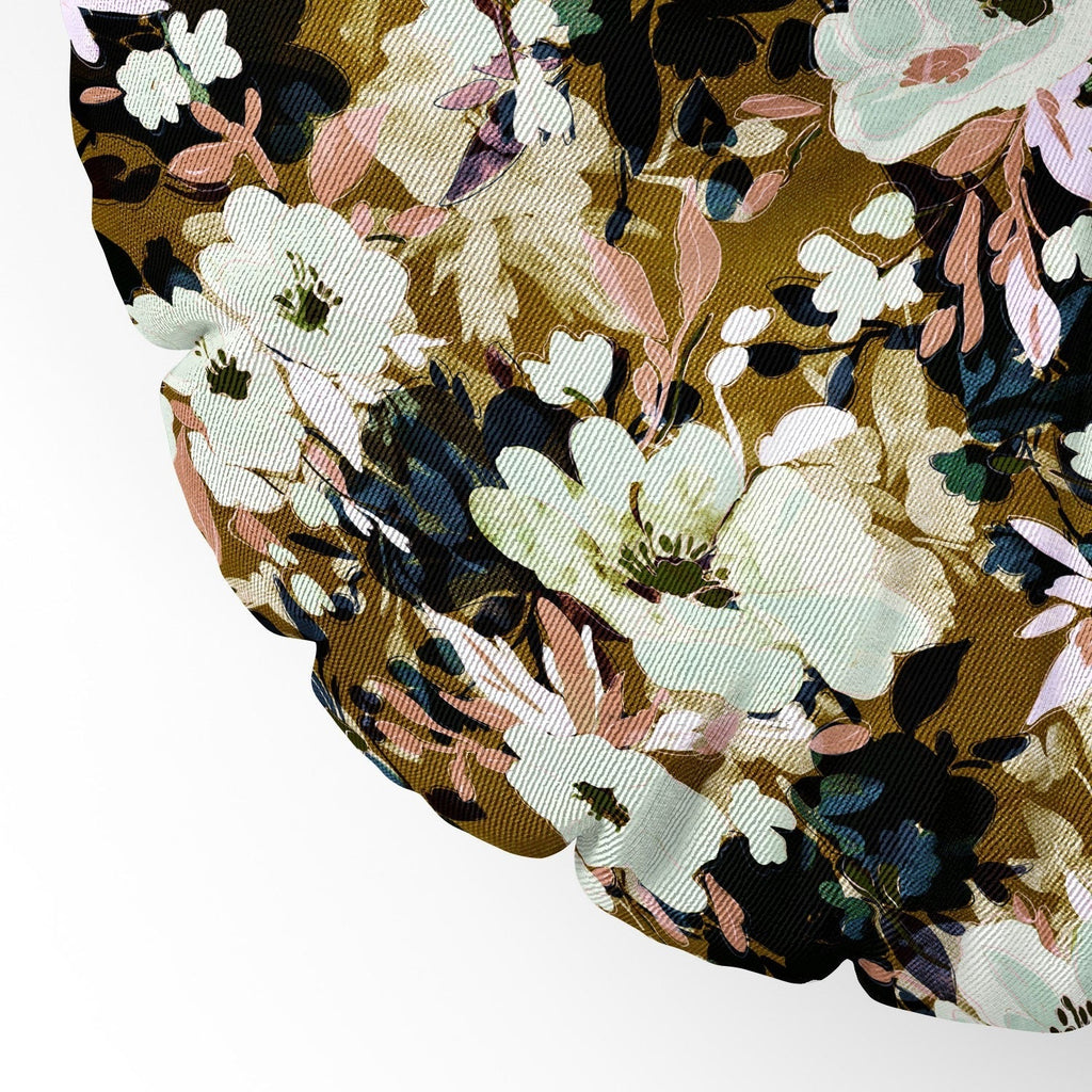 Marta Barragan Camarasa Romantic Floral Fusion Floor Pillow Round