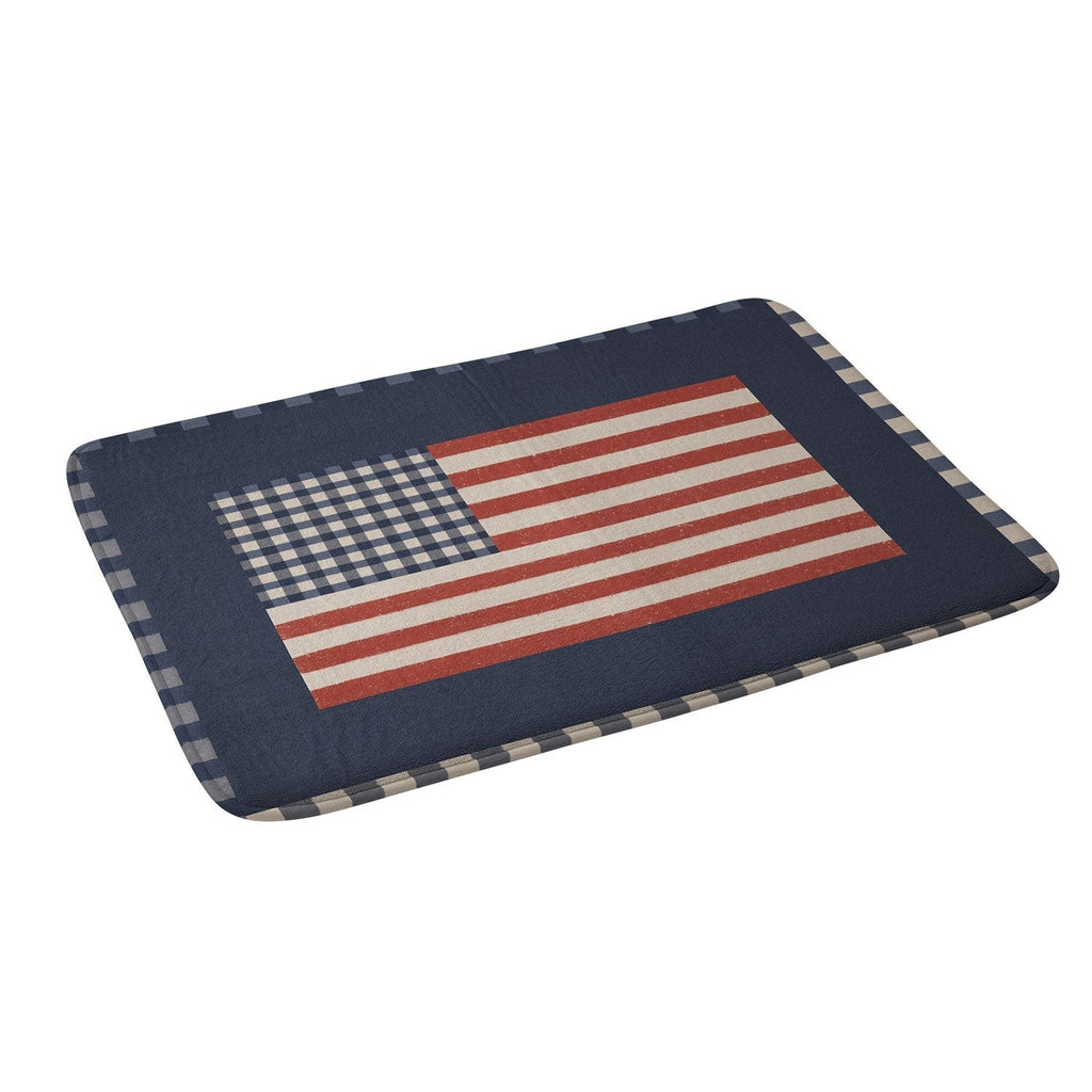 DENY Designs Gingham Flag Memory Foam Bath Mat