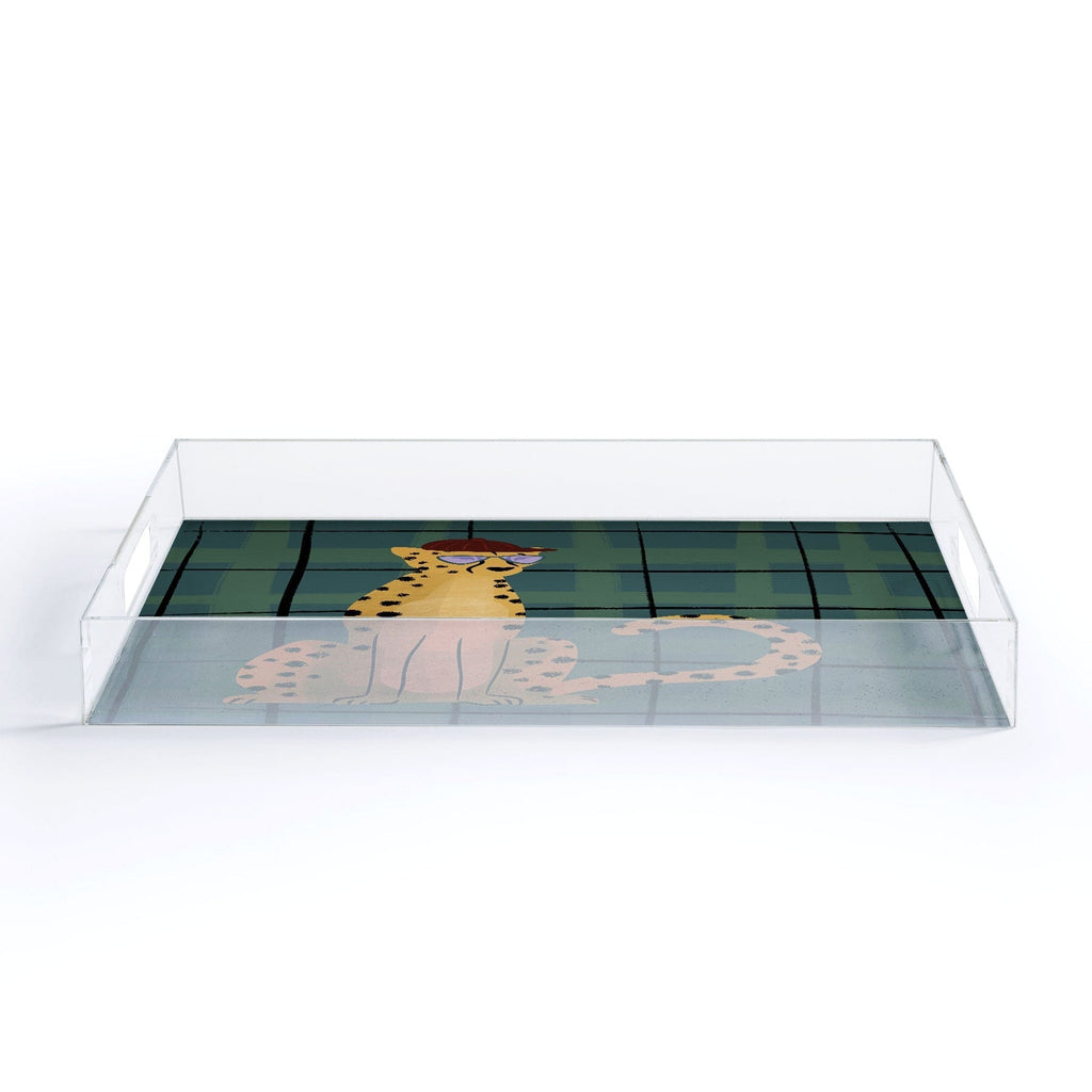 Design by Spark Cheetah Cool Cat Acrylic Tray