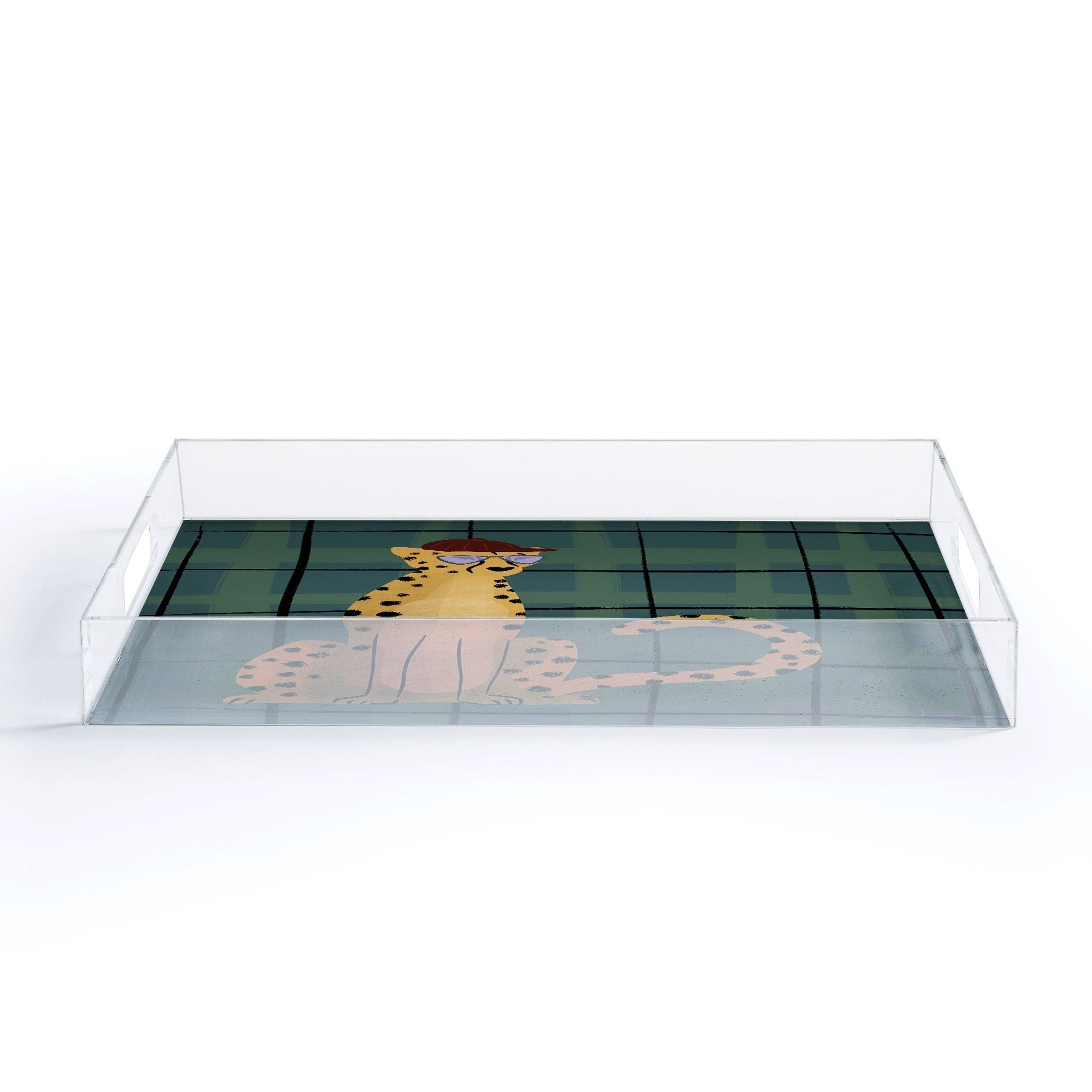 Design by Spark Cheetah Cool Cat Acrylic Tray