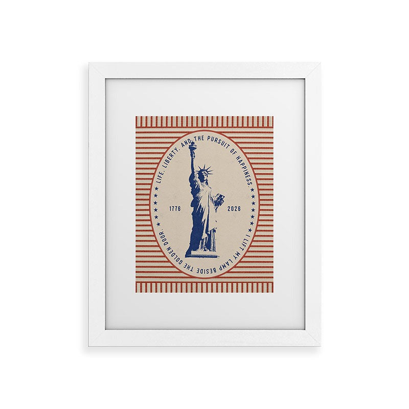 DENY Designs Life Liberty Framed Art Print