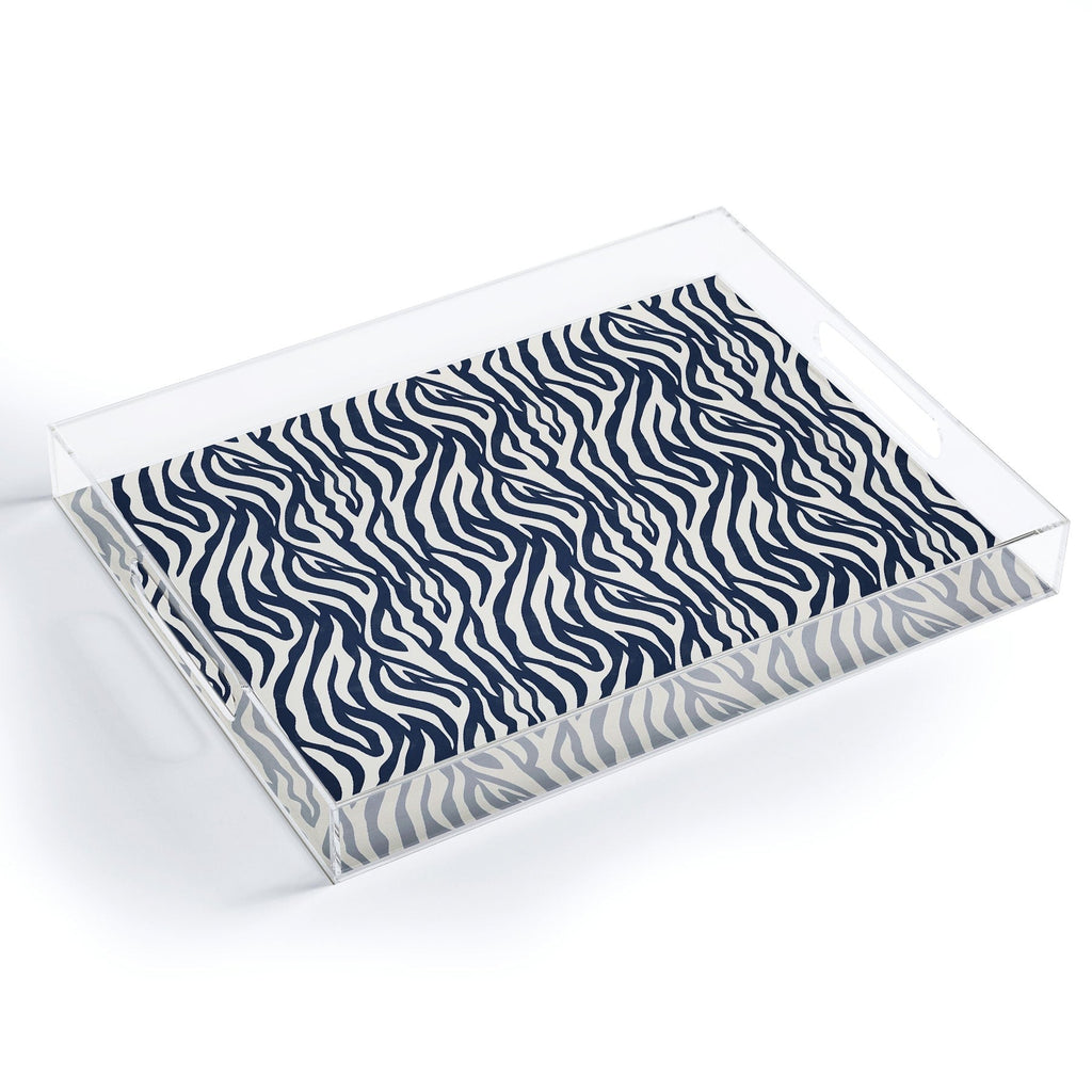 Avenie BR Navy Tiger Stripes Acrylic Tray