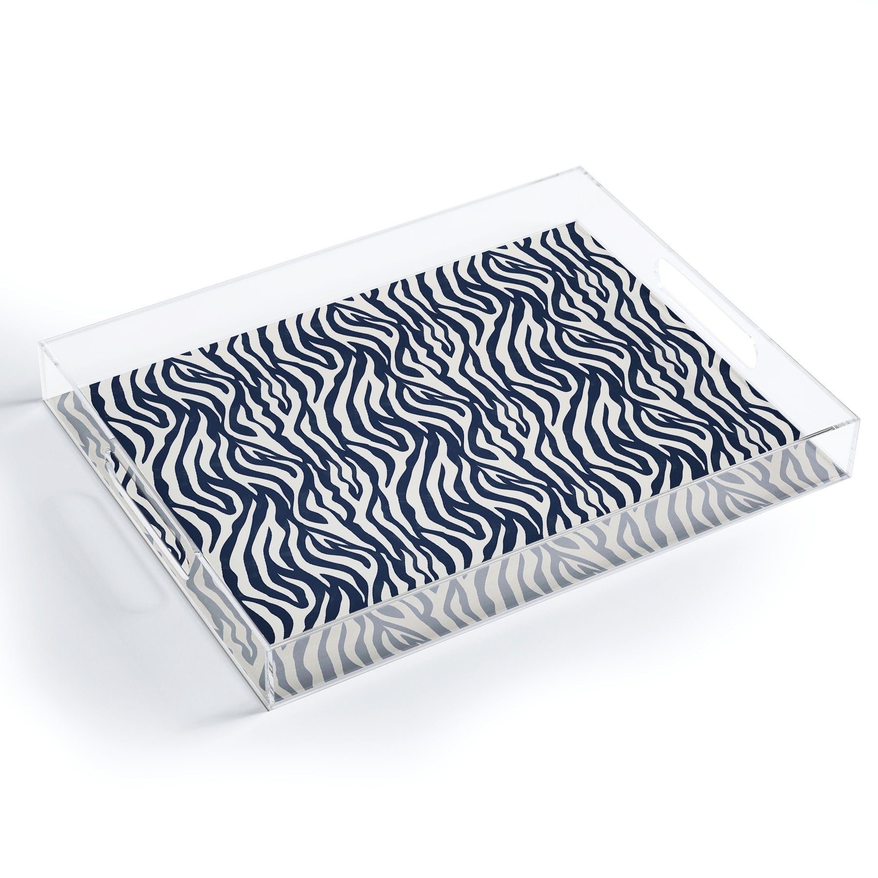 Avenie BR Navy Tiger Stripes Acrylic Tray